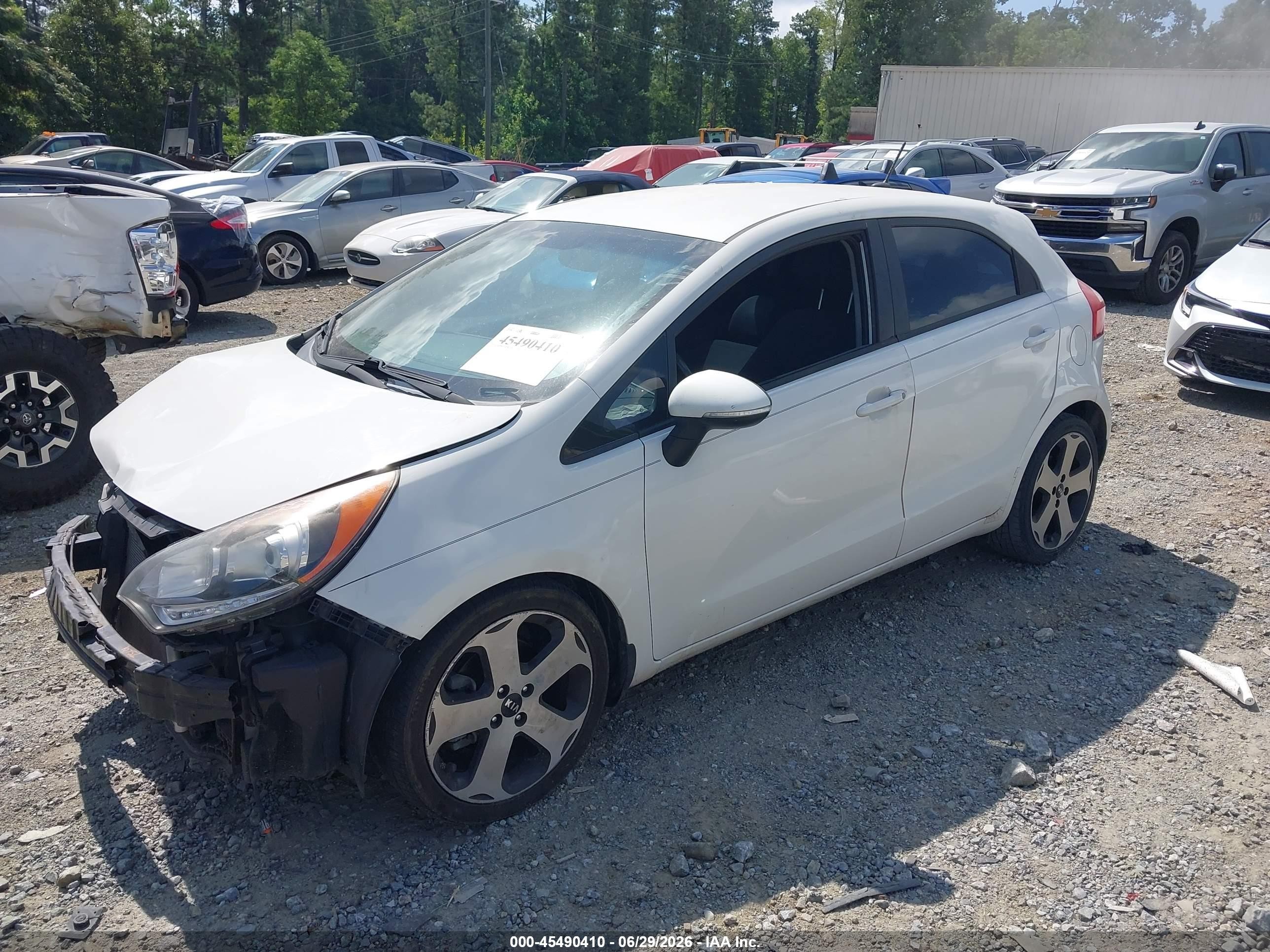 2014 Kia Rio Sx White vin: KNADN5A34E6327706