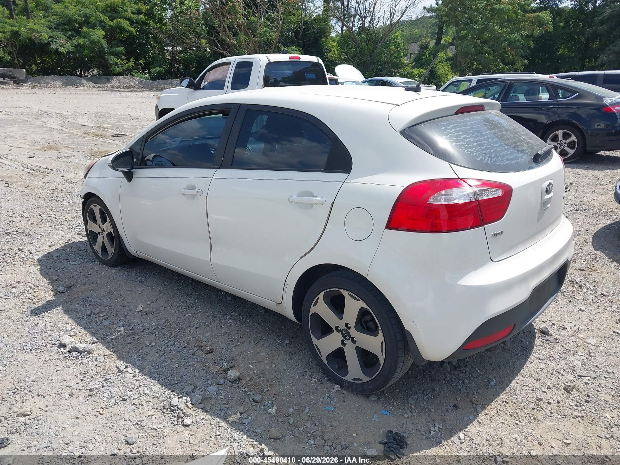 2014 Kia Rio Sx White vin: KNADN5A34E6327706