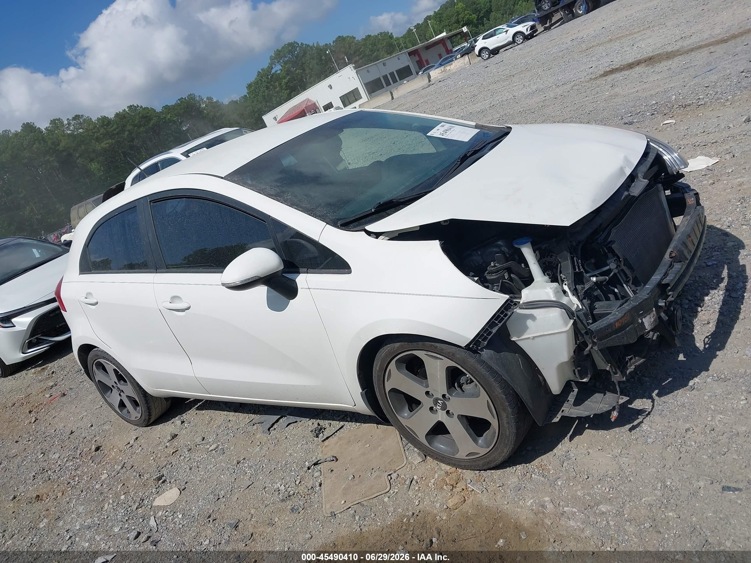 2014 Kia Rio Sx White vin: KNADN5A34E6327706