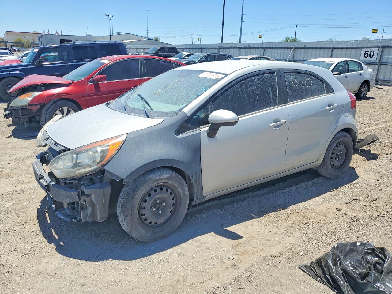 2013 Kia Rio 5-door Ex Gray vin: KNADN5A35D6103813