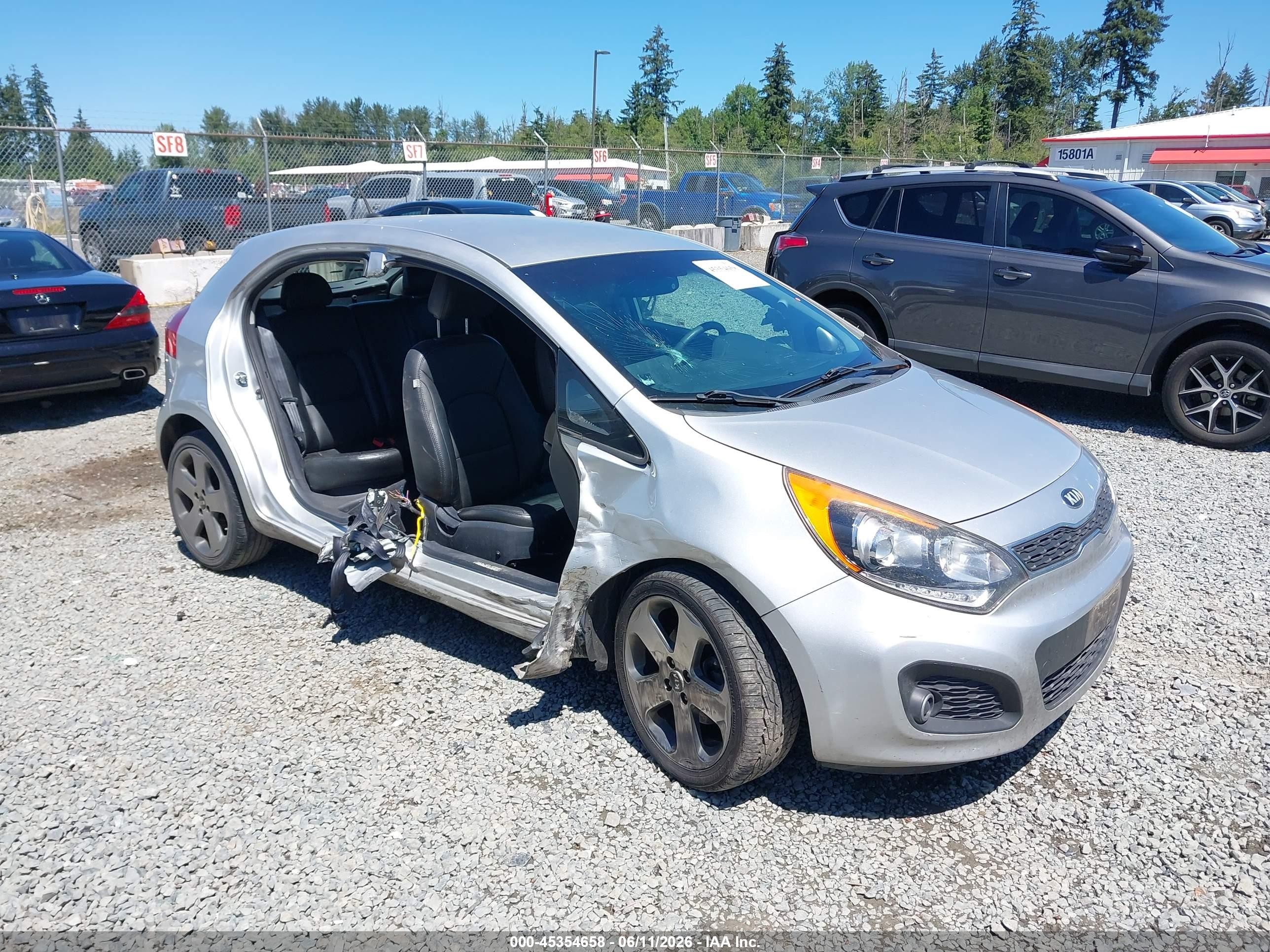 2013 Kia Rio Sx Gray vin: KNADN5A35D6229363