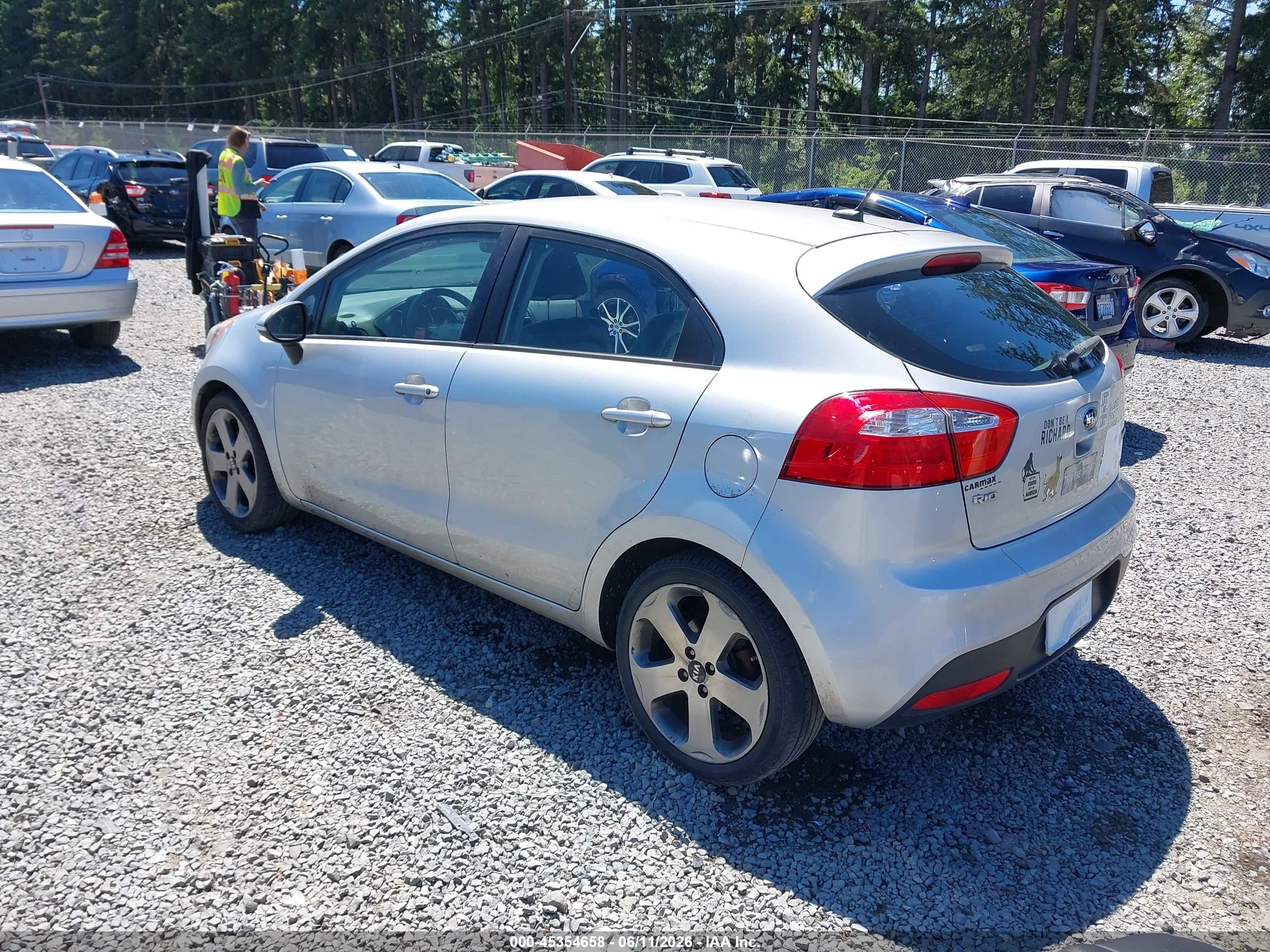 2013 Kia Rio Sx Gray vin: KNADN5A35D6229363