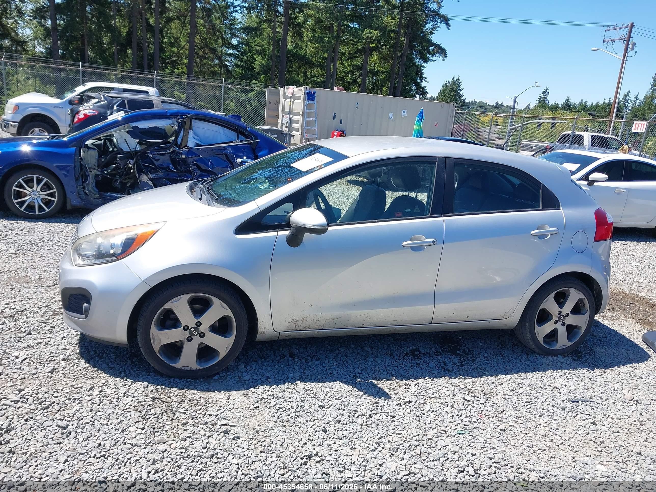 2013 Kia Rio Sx Gray vin: KNADN5A35D6229363