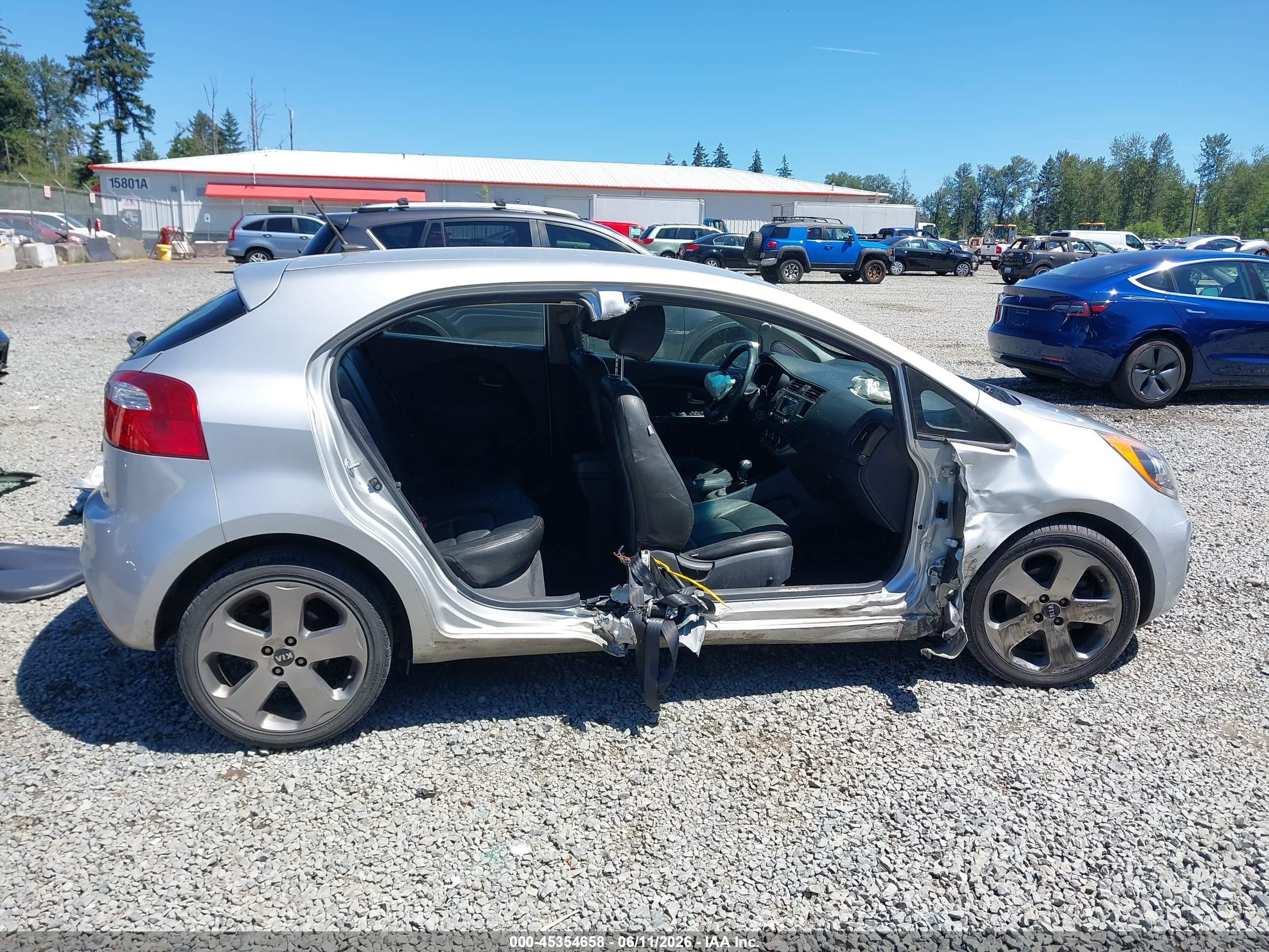 2013 Kia Rio Sx Gray vin: KNADN5A35D6229363