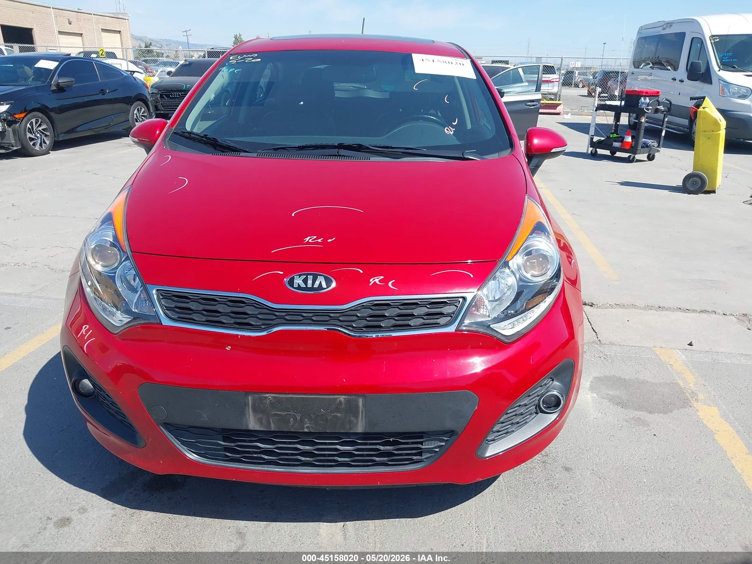 2014 Kia Rio Sx Красный vin: KNADN5A36E6347911