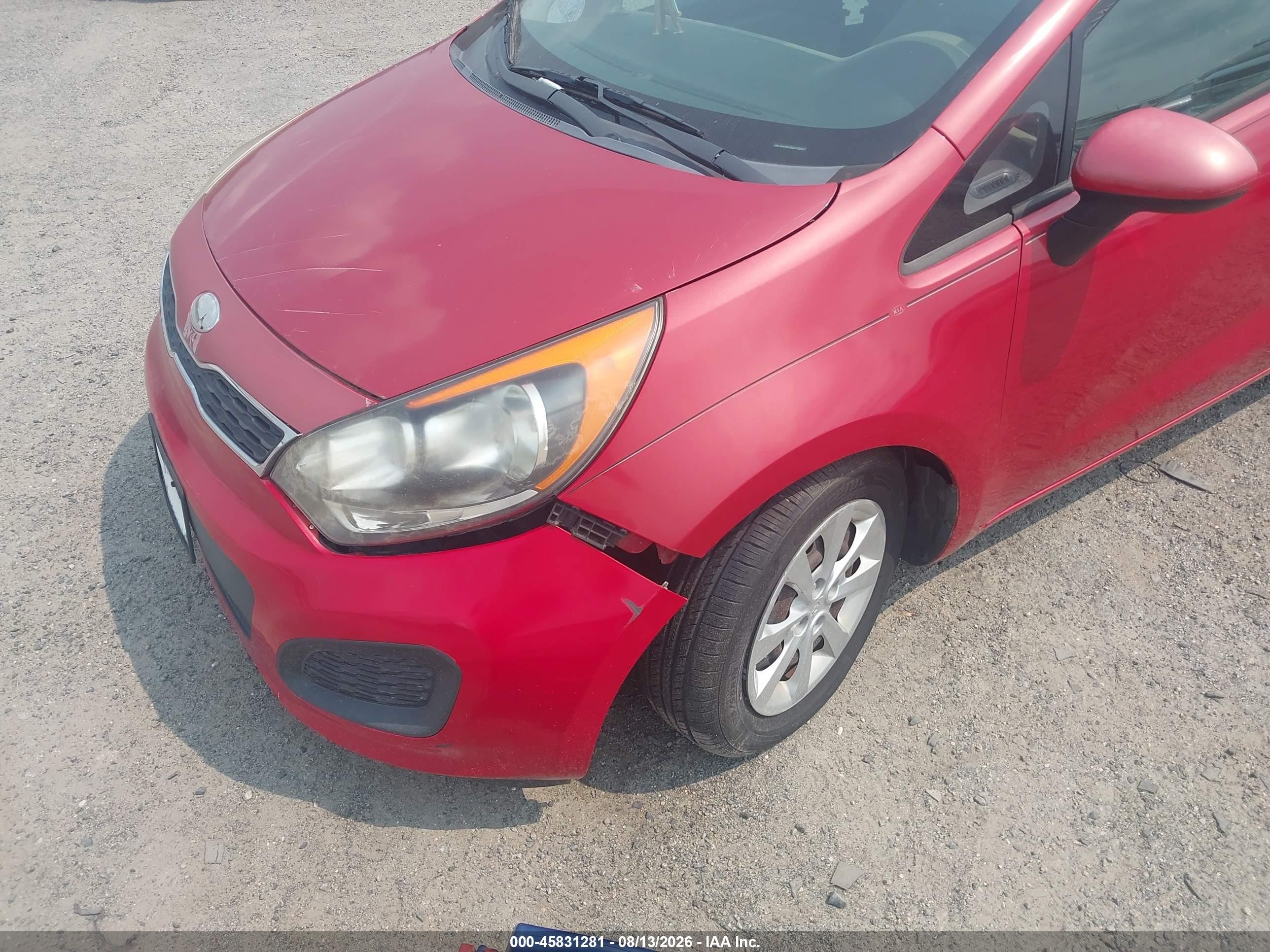 2014 Kia Rio Ex Red vin: KNADN5A36E6419447