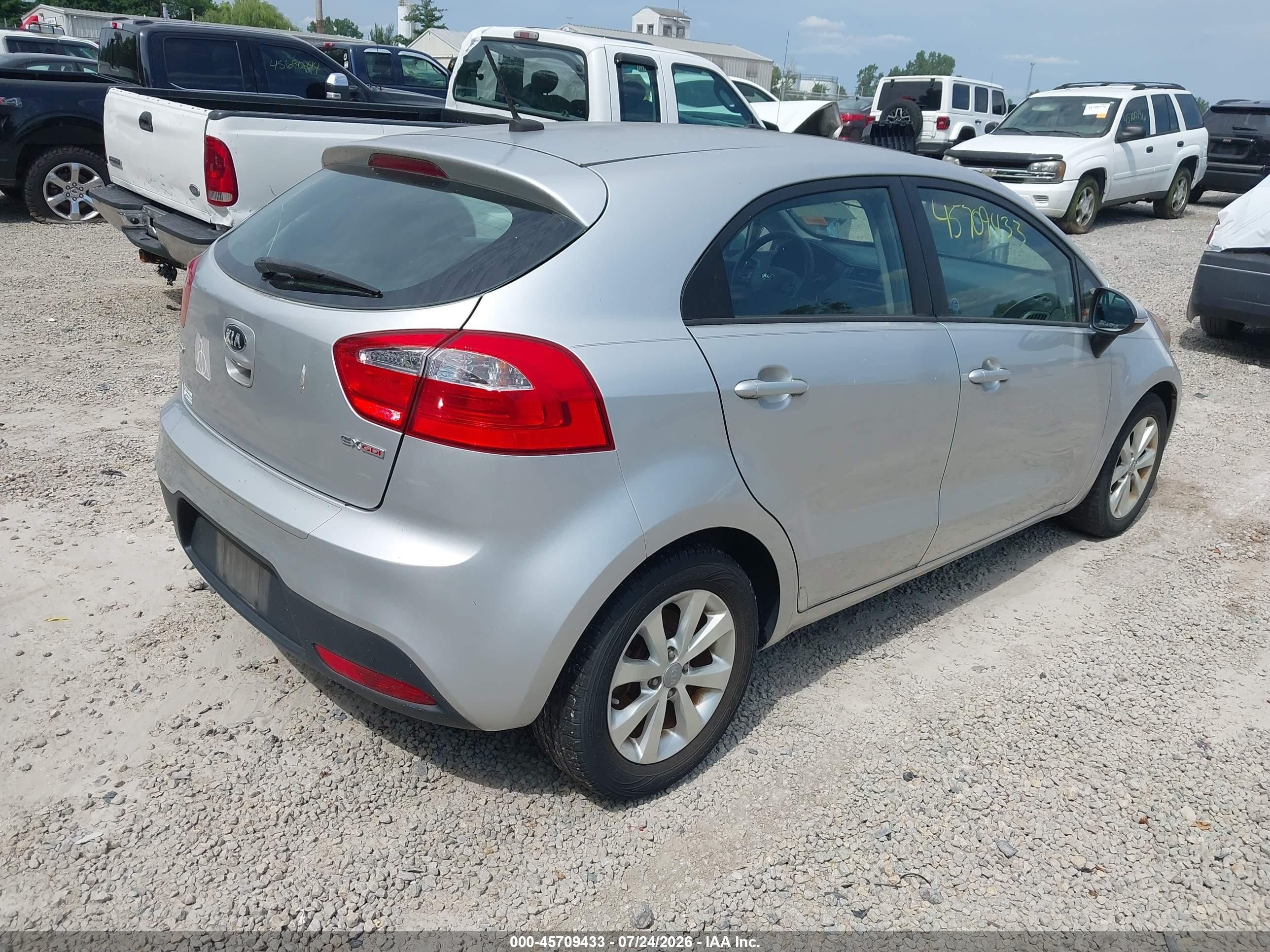 2013 Kia Rio Ex Silver vin: KNADN5A37D6191683
