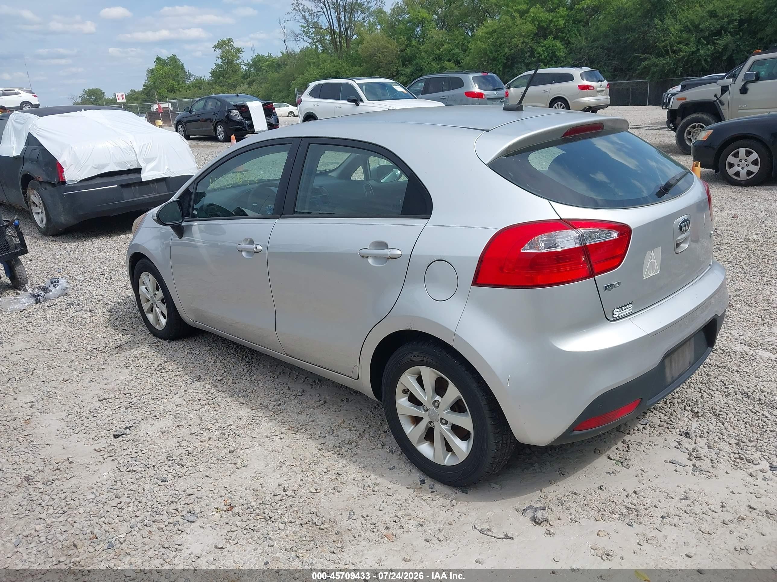 2013 Kia Rio Ex Silver vin: KNADN5A37D6191683