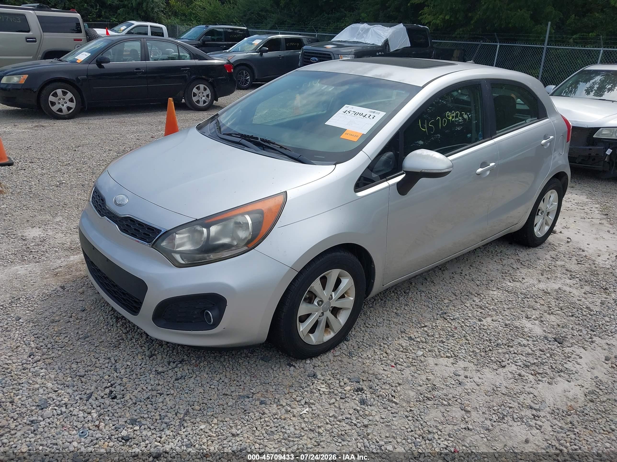 2013 Kia Rio Ex Silver vin: KNADN5A37D6191683