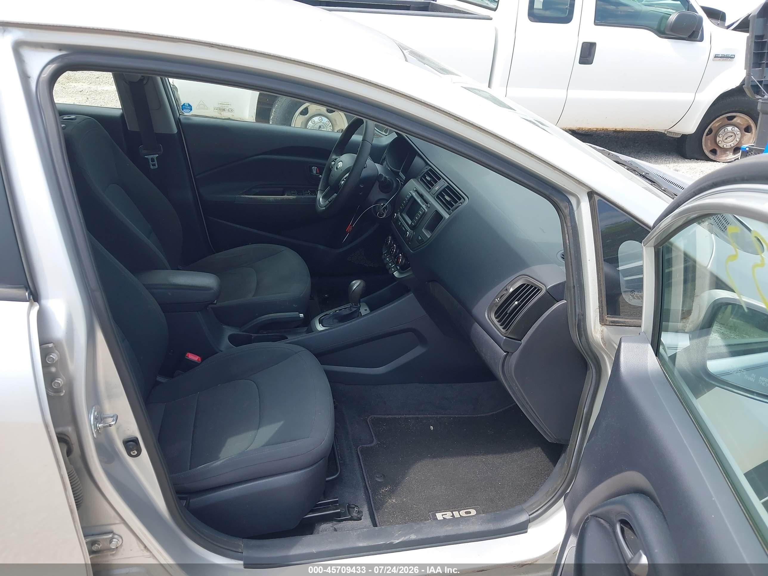 2013 Kia Rio Ex Silver vin: KNADN5A37D6191683