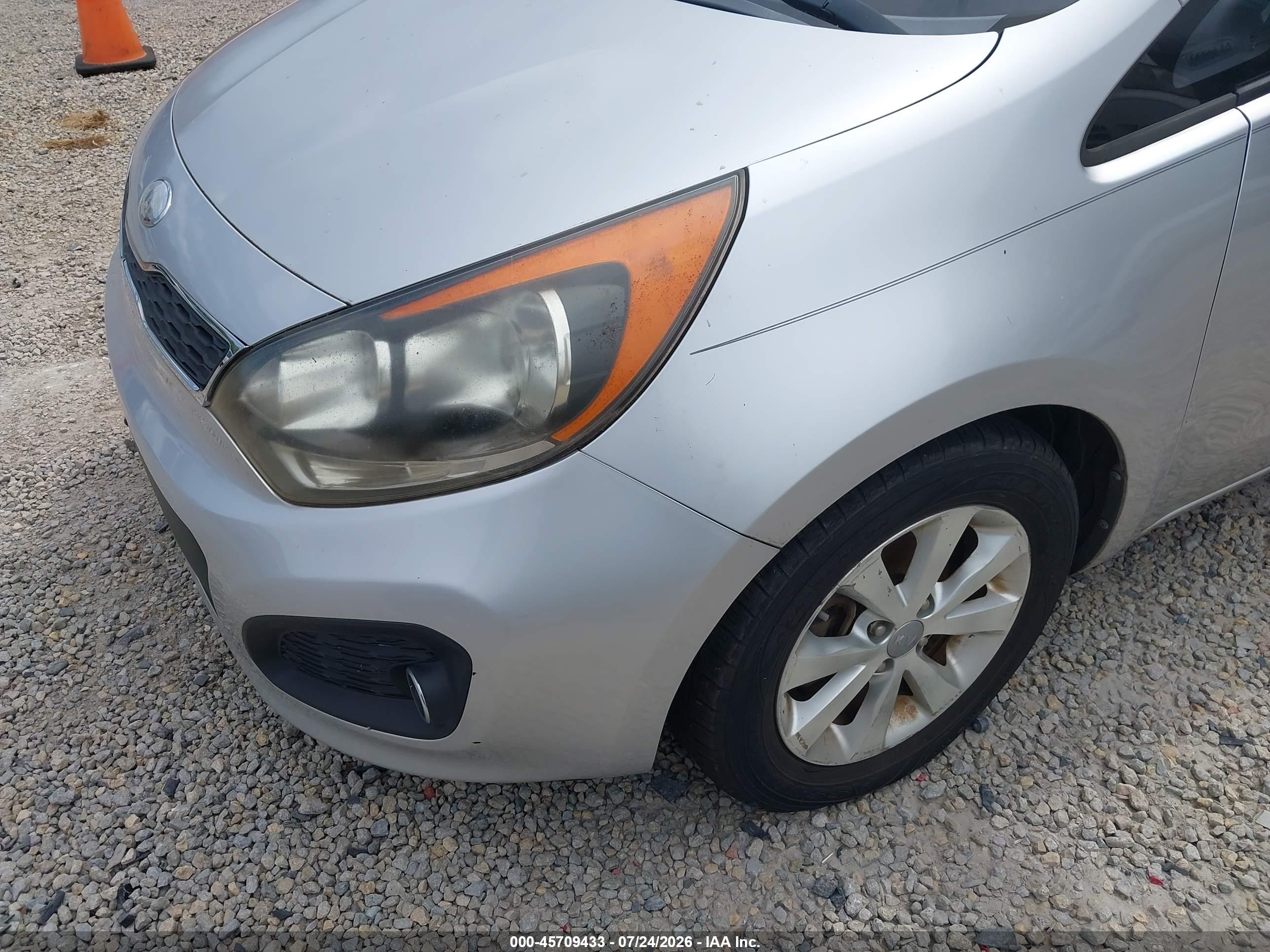 2013 Kia Rio Ex Silver vin: KNADN5A37D6191683