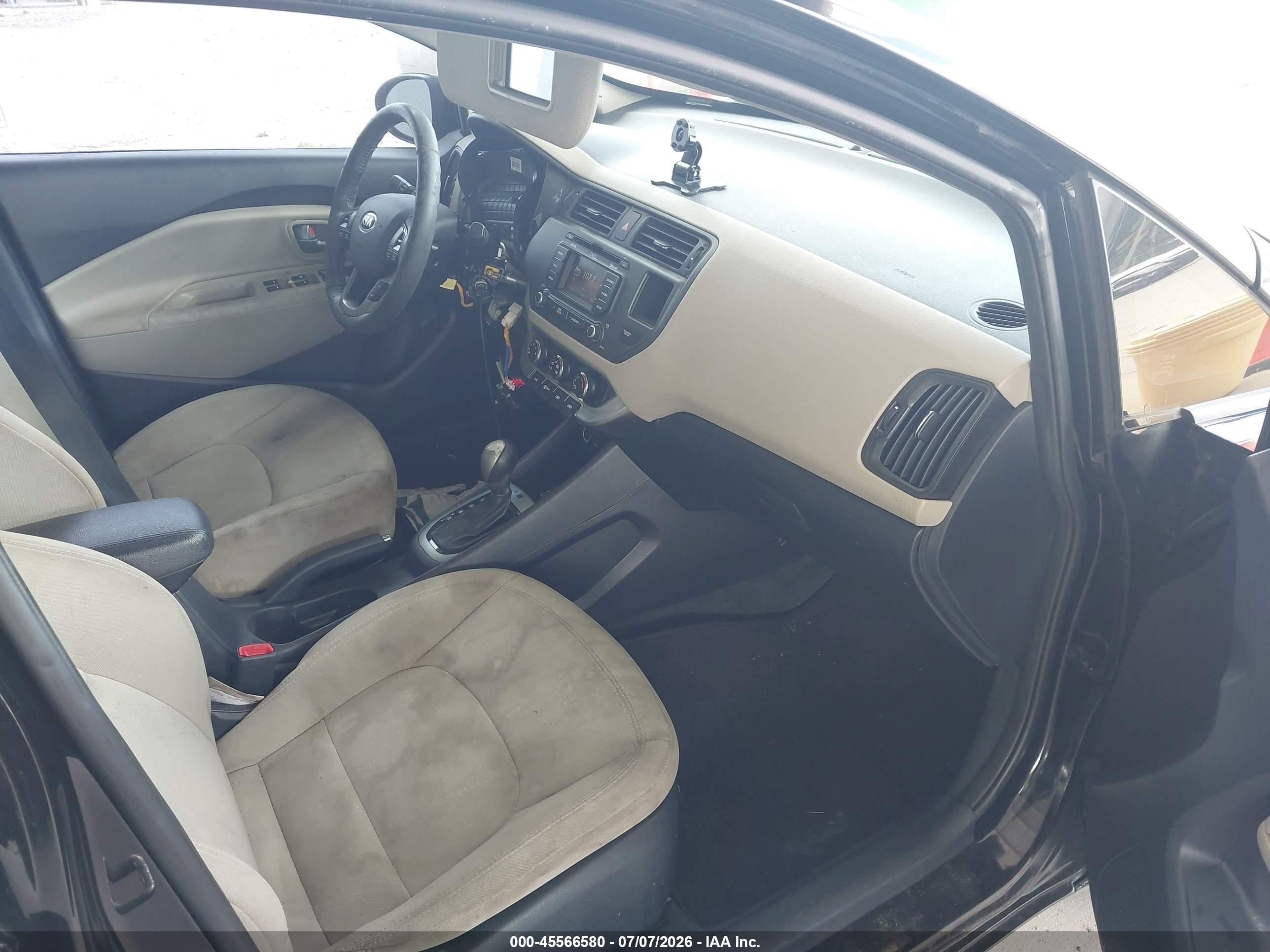 2013 Kia Rio Ex Черный vin: KNADN5A37D6252823