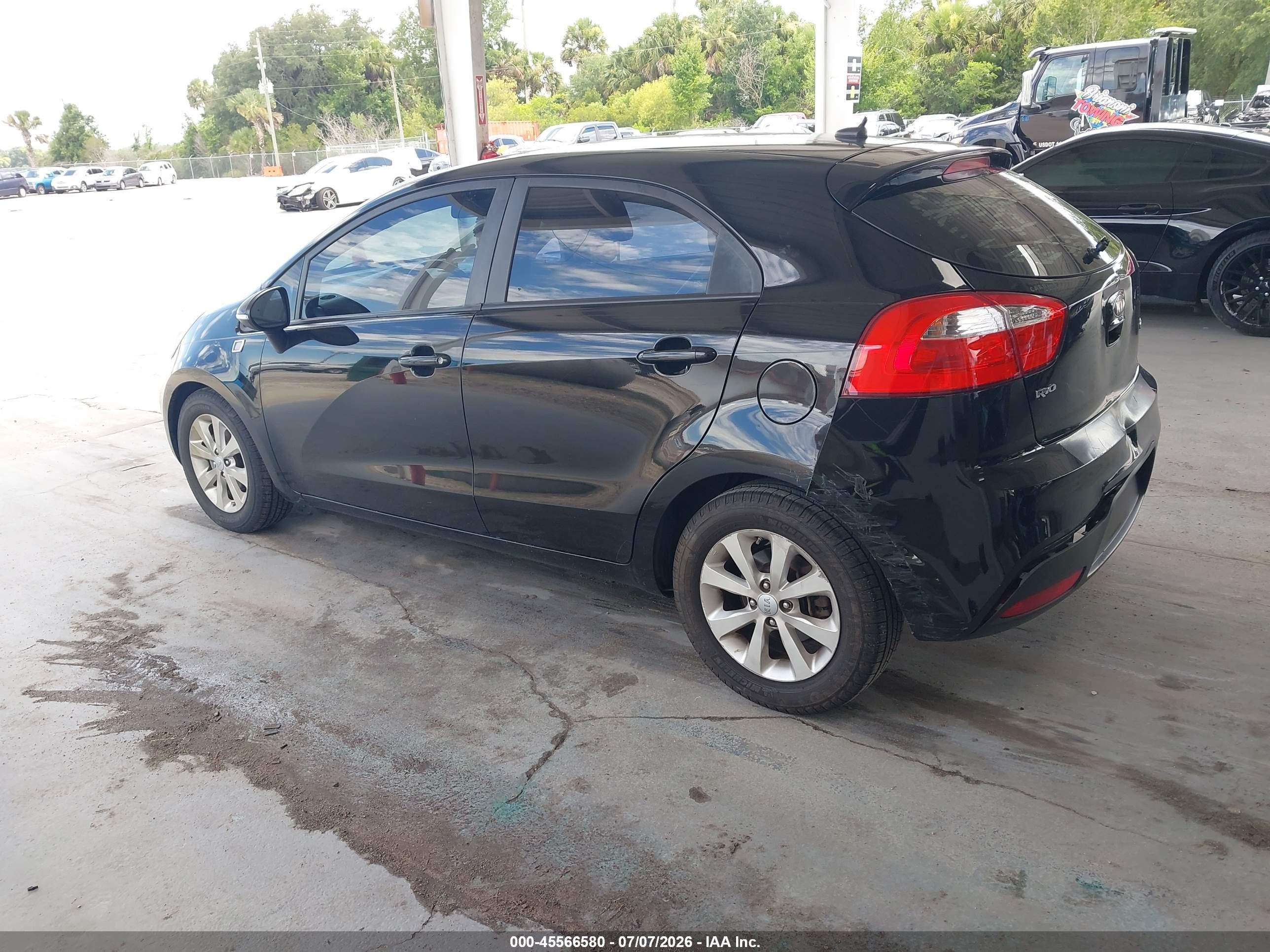 2013 Kia Rio Ex Черный vin: KNADN5A37D6252823