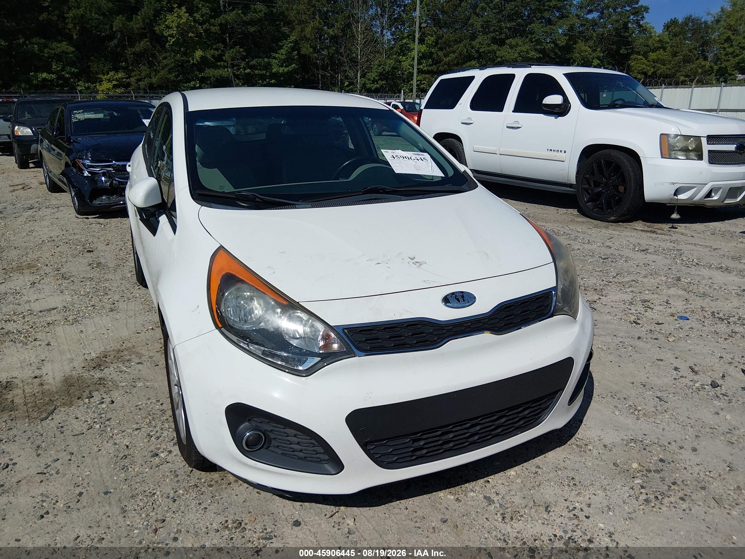 2014 Kia Rio Ex White vin: KNADN5A37E6355404