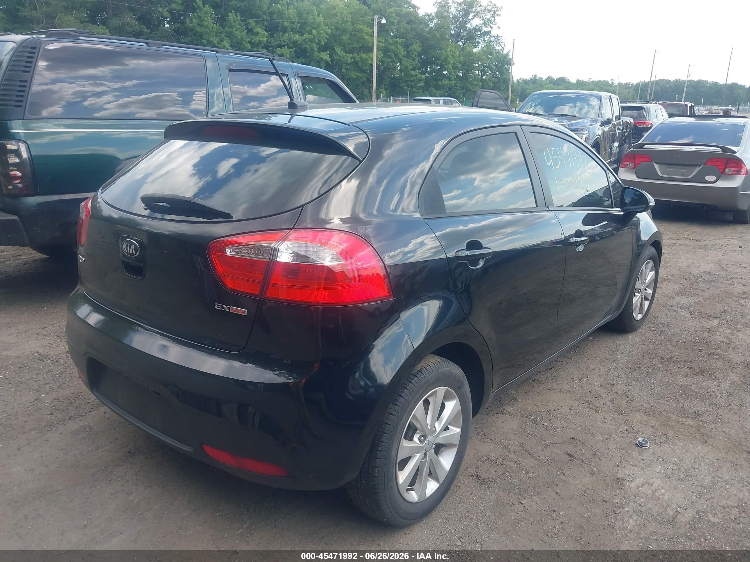2014 Kia Rio Ex Black vin: KNADN5A37E6415858
