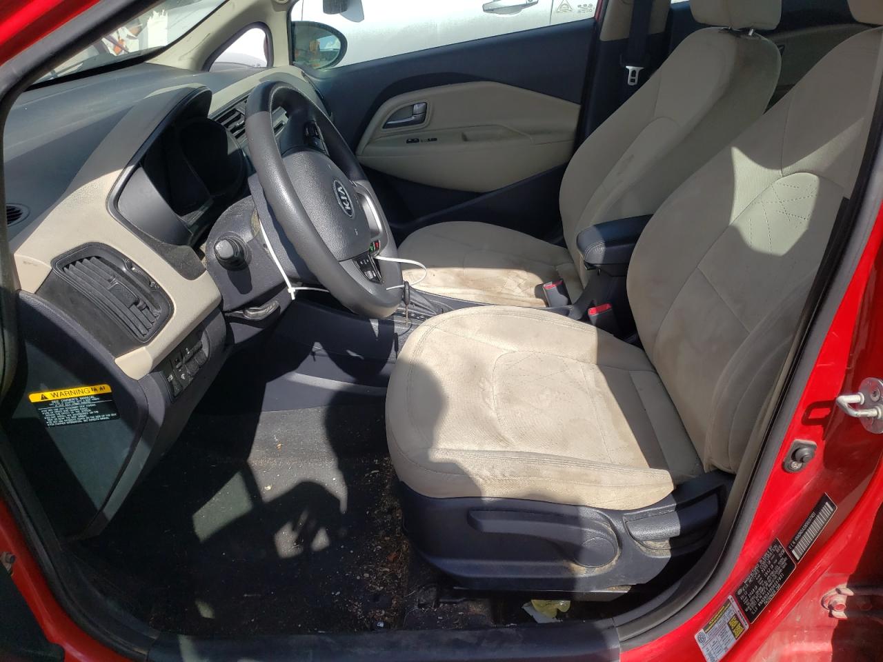 2013 Kia Rio Ex Red vin: KNADN5A38D6097831