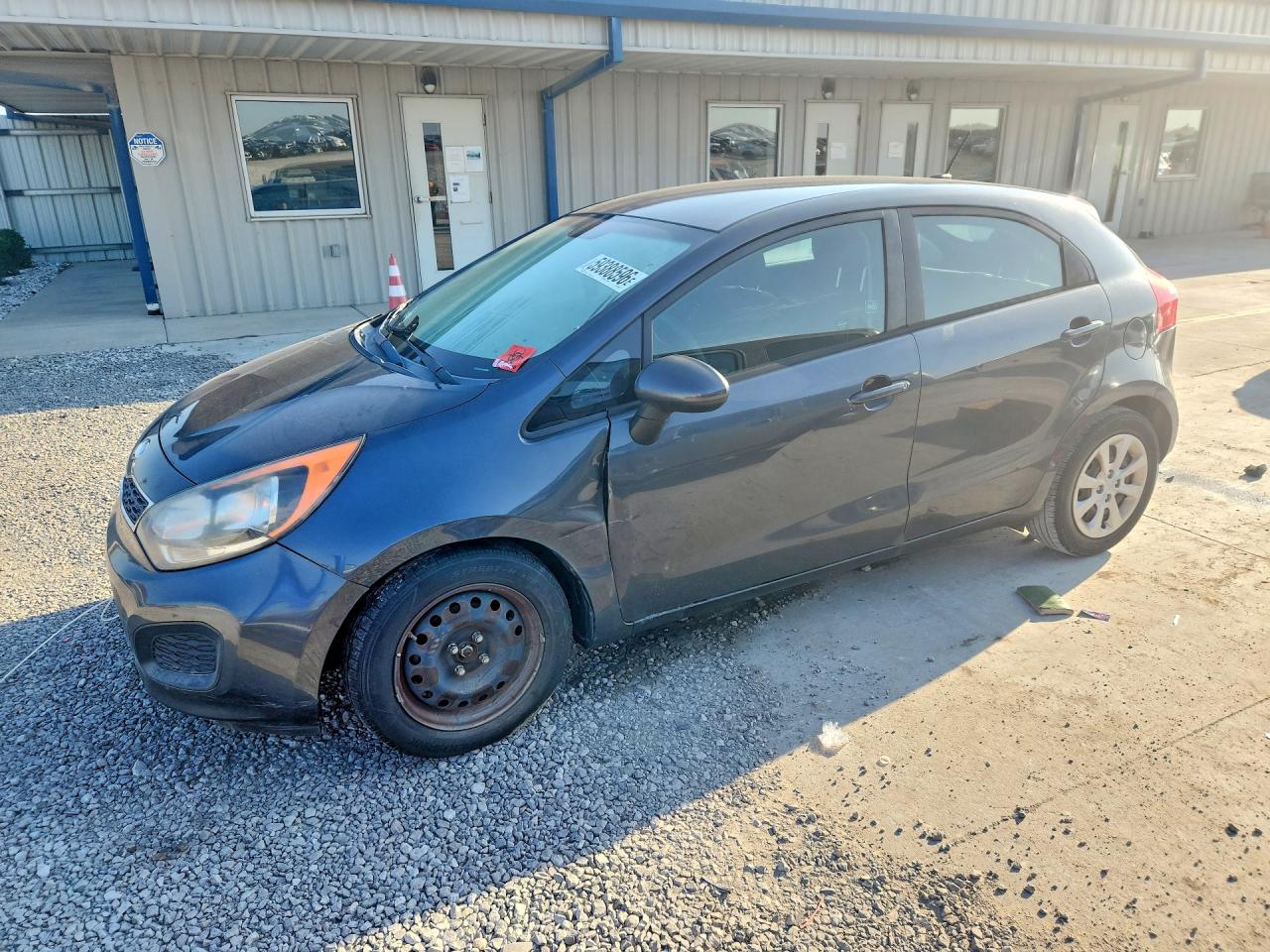 2014 Kia Rio Ex Gray vin: KNADN5A38E6409051