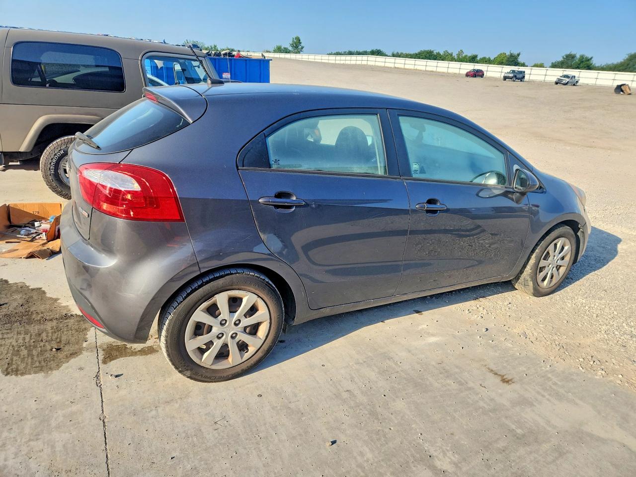 2014 Kia Rio Ex Gray vin: KNADN5A38E6409051