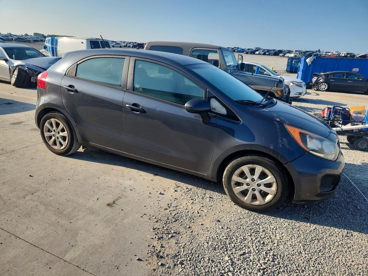 2014 Kia Rio Ex Gray vin: KNADN5A38E6409051