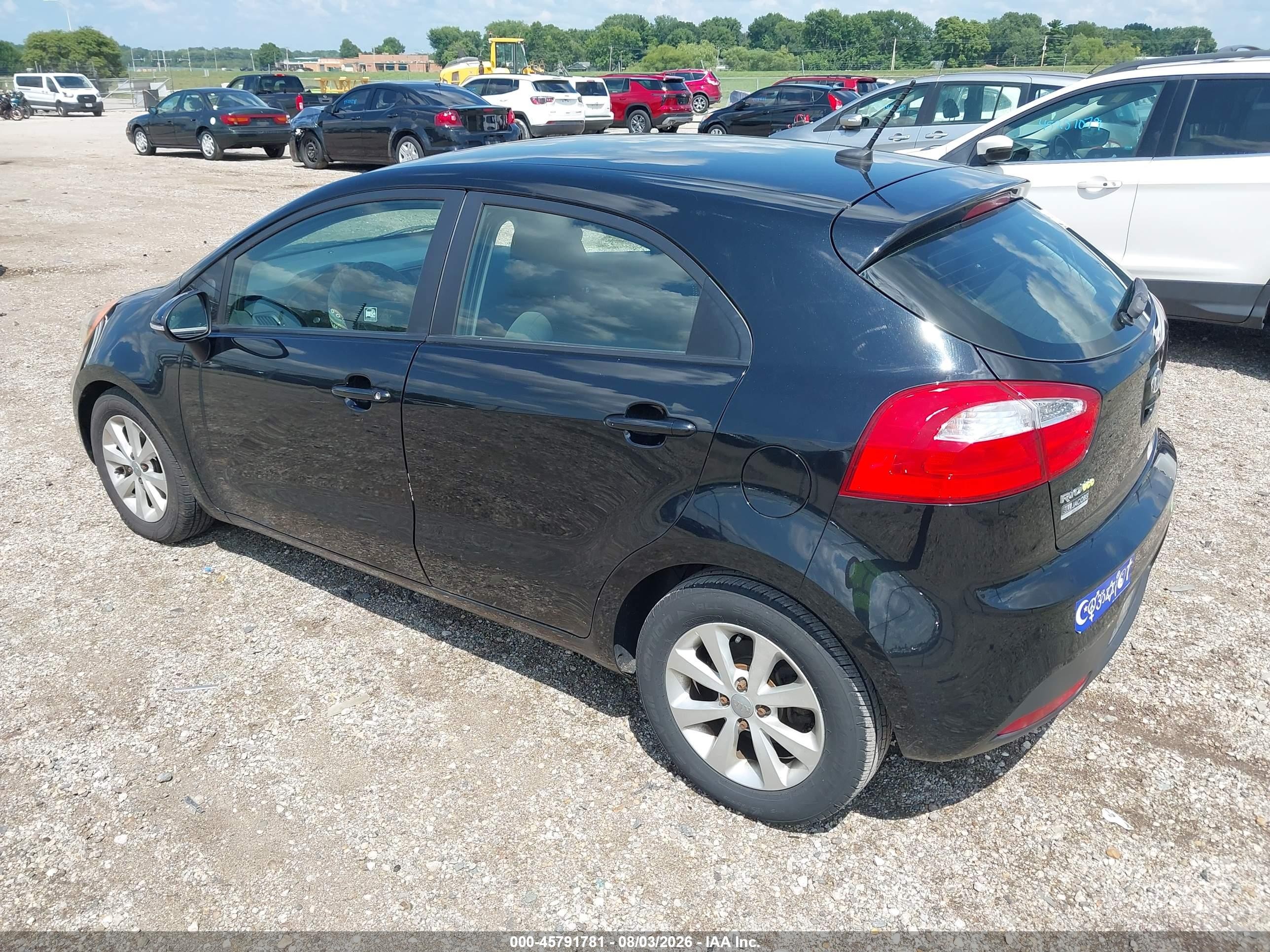 2013 Kia Rio Ex Черный vin: KNADN5A39D6107833