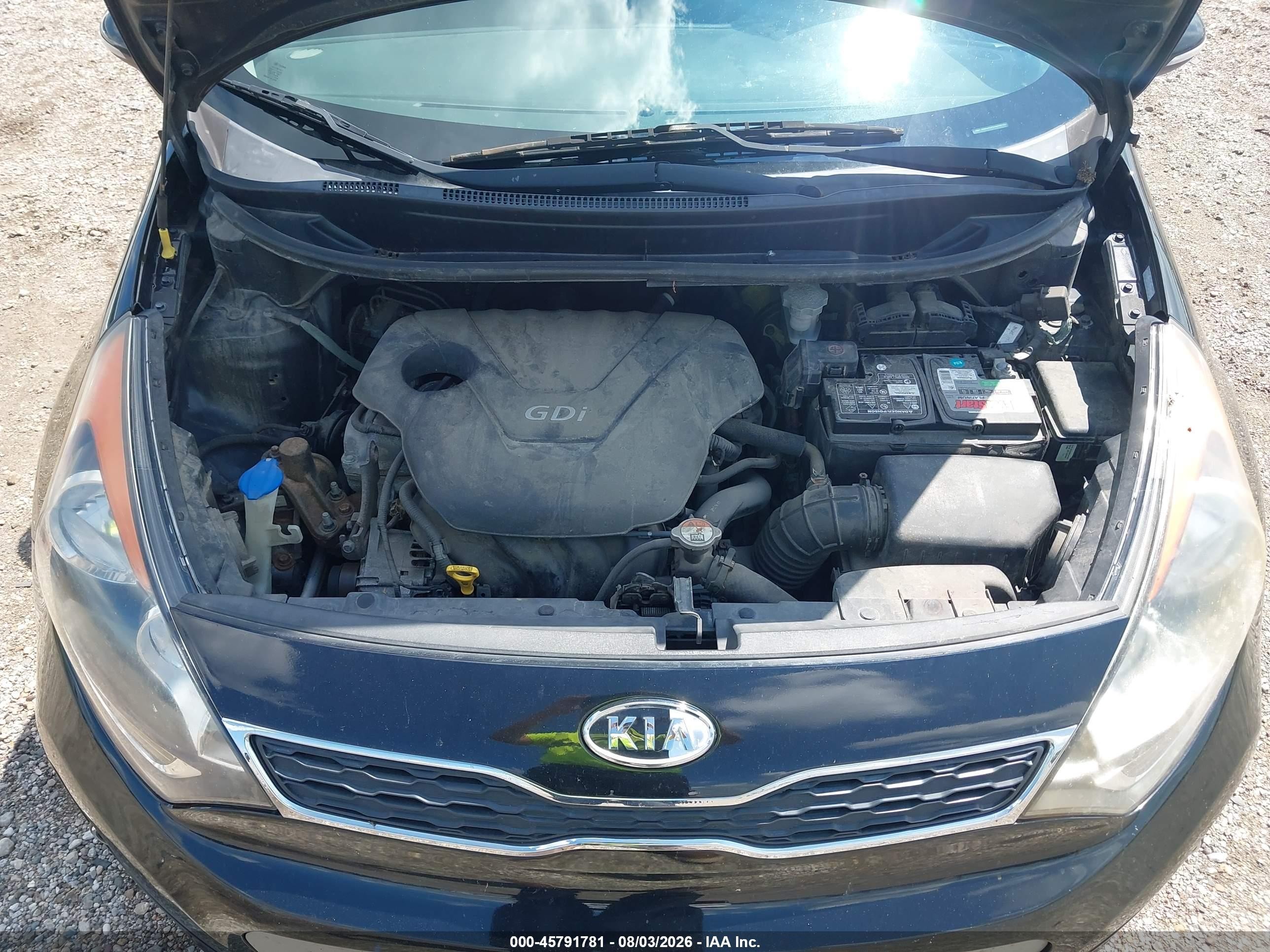 2013 Kia Rio Ex Черный vin: KNADN5A39D6107833