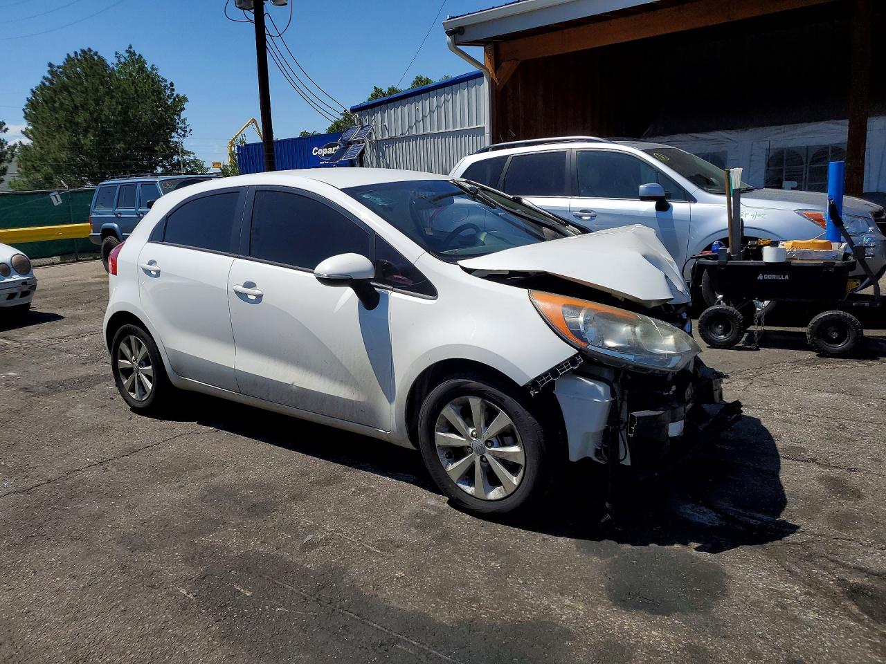 2013 Kia Rio White vin: KNADN5A39D6137463