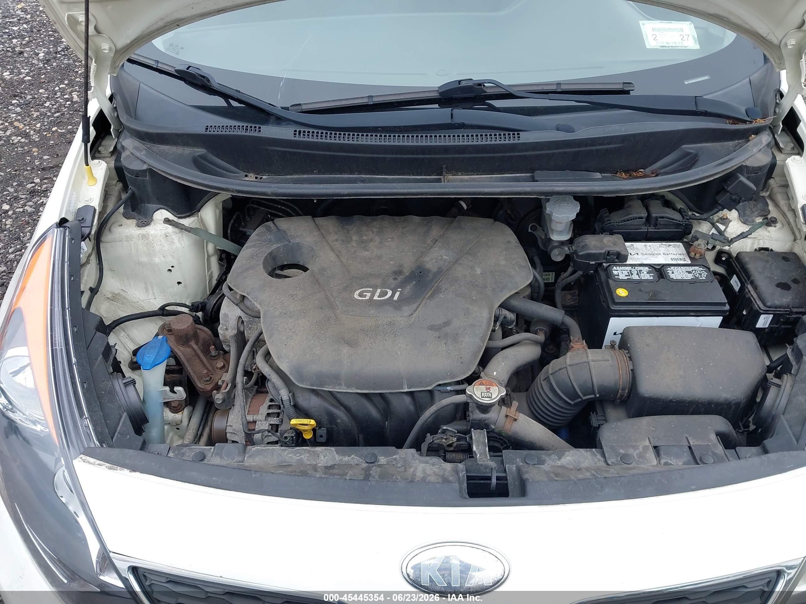2013 Kia Rio Ex White vin: KNADN5A39D6176716
