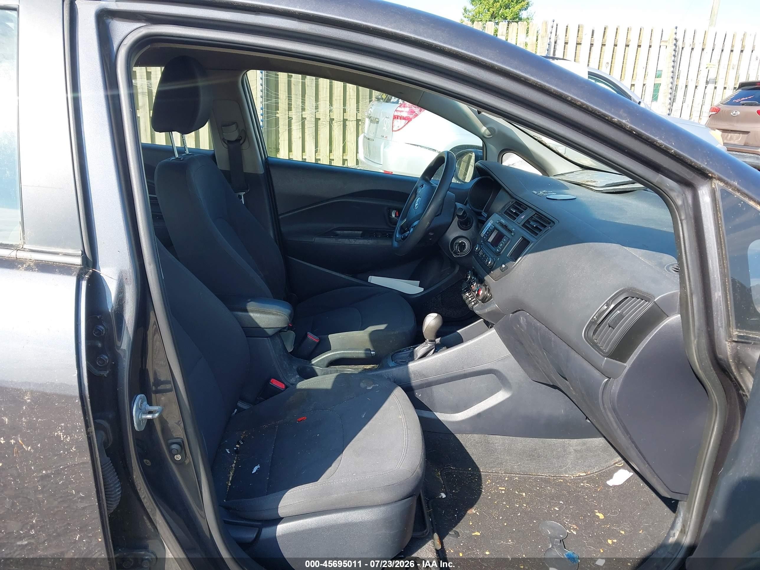 2013 Kia Rio Ex Gray vin: KNADN5A3XD6208380