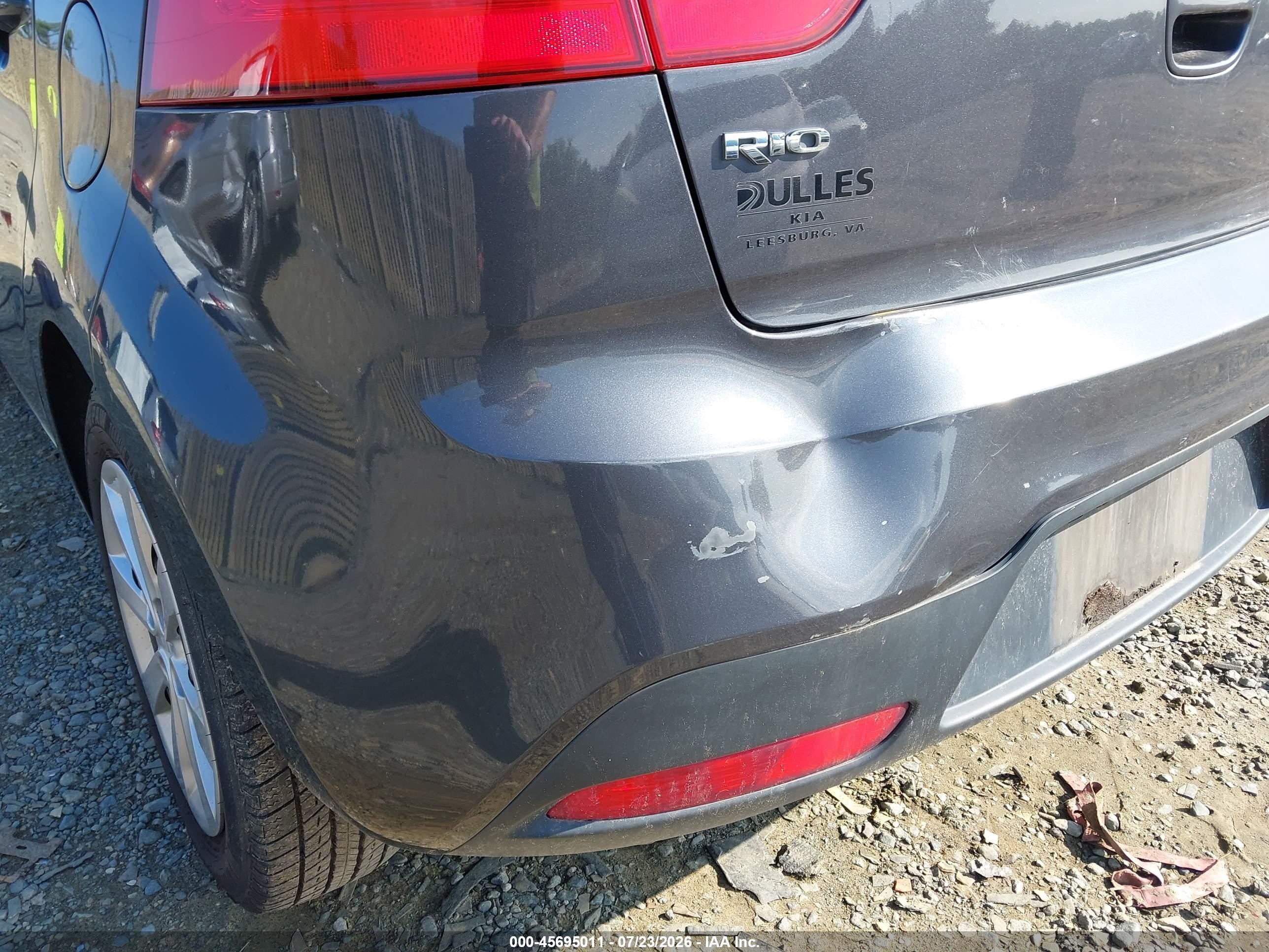 2013 Kia Rio Ex Gray vin: KNADN5A3XD6208380