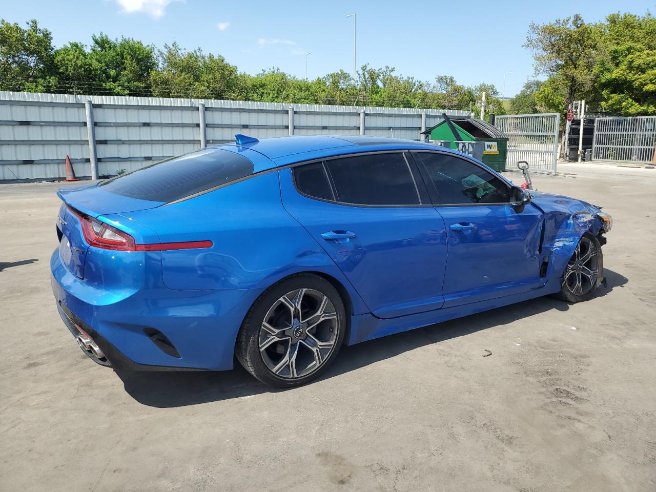 2021 Kia Stinger Синий vin: KNAE15LA6M6087794