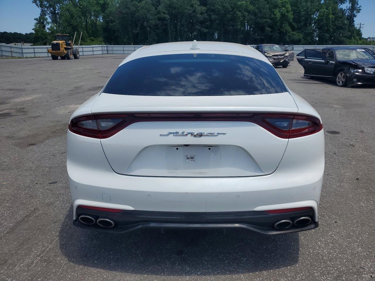 2019 Kia Stinger Base White vin: KNAE15LA7K6070645