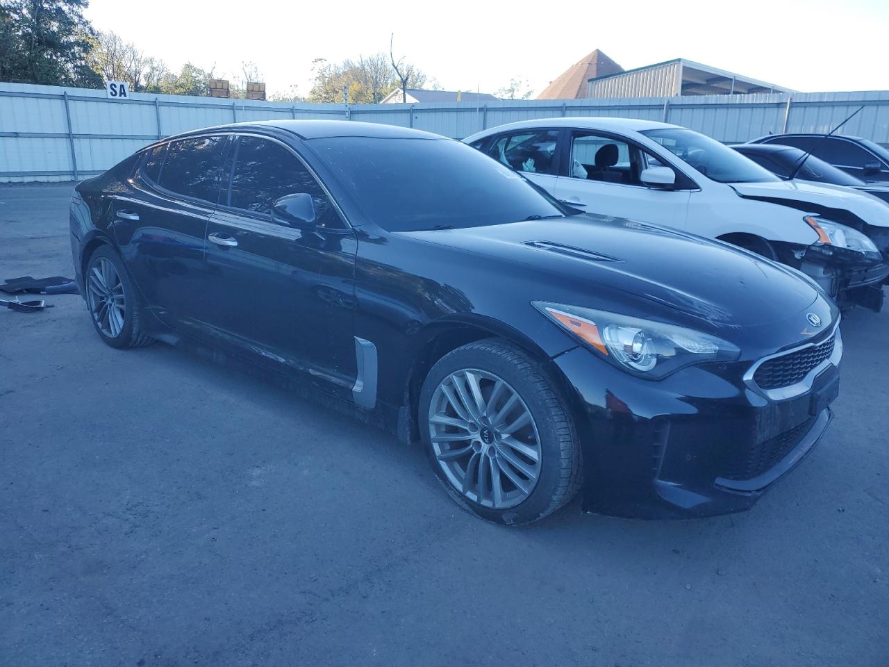 2018 Kia Stinger Черный vin: KNAE15LA9J6015435