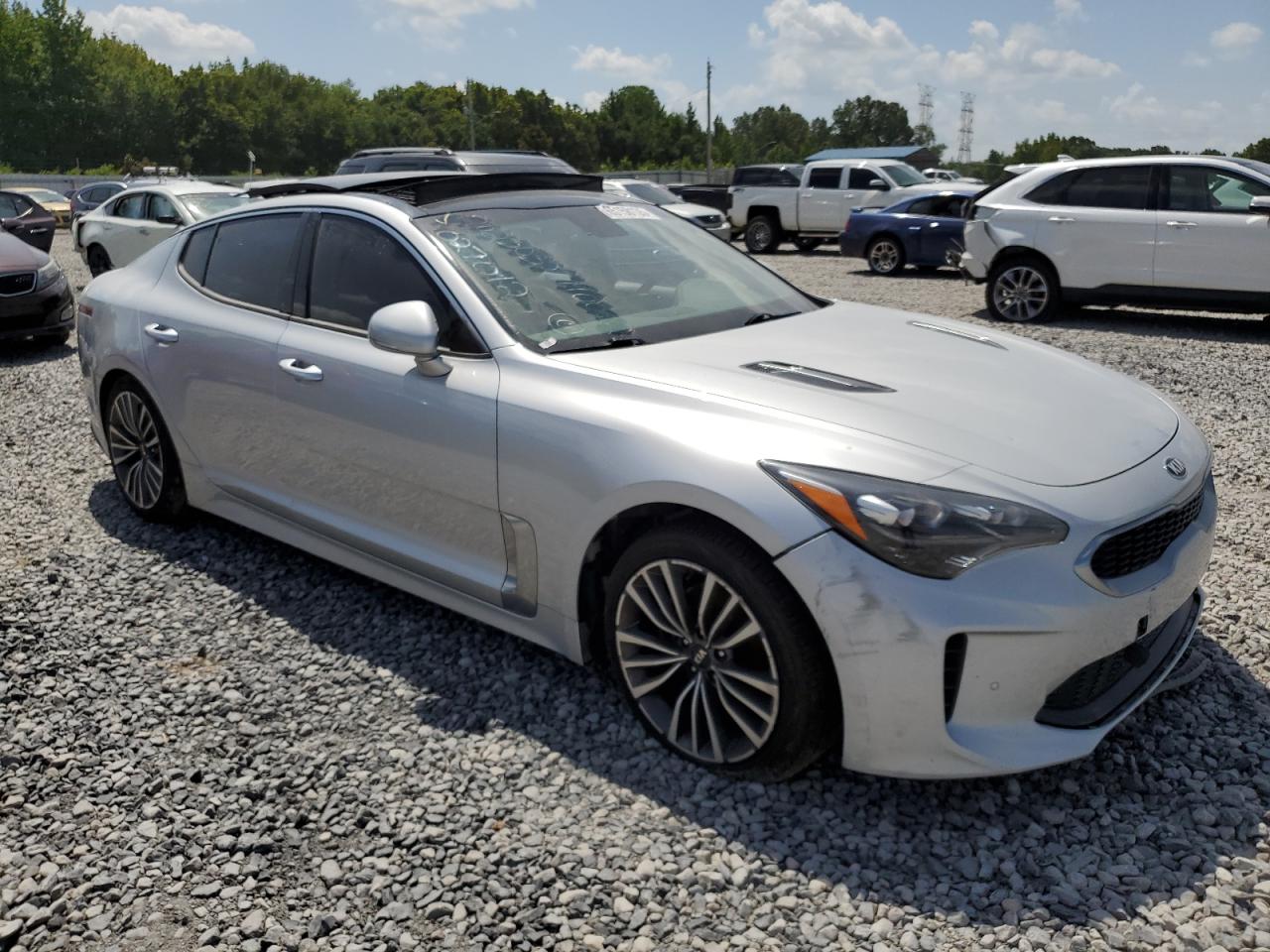 2018 Kia Stinger Premium Silver vin: KNAE25LA1J6027012