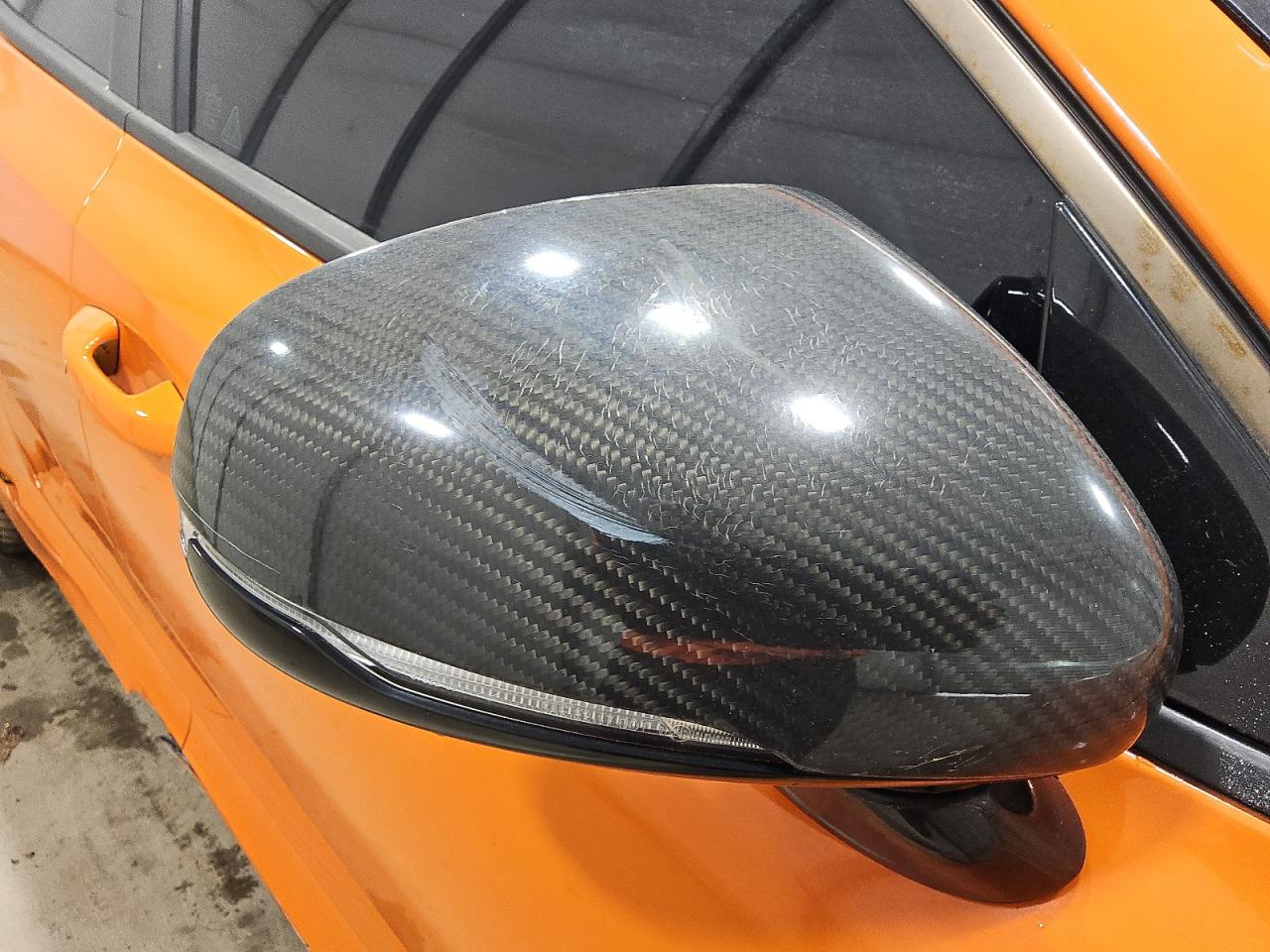 2019 Kia Stinger Gt Orange vin: KNAE35LC4K6069240 Damage: Rf Mirror Cover, Scraped, 5 To 6 Inches
