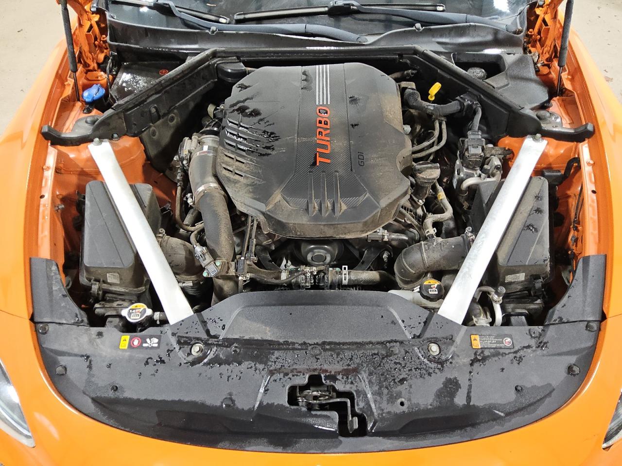2019 Kia Stinger Gt Orange vin: KNAE35LC4K6069240 Damage: Battery, Inoperable, Repair Required