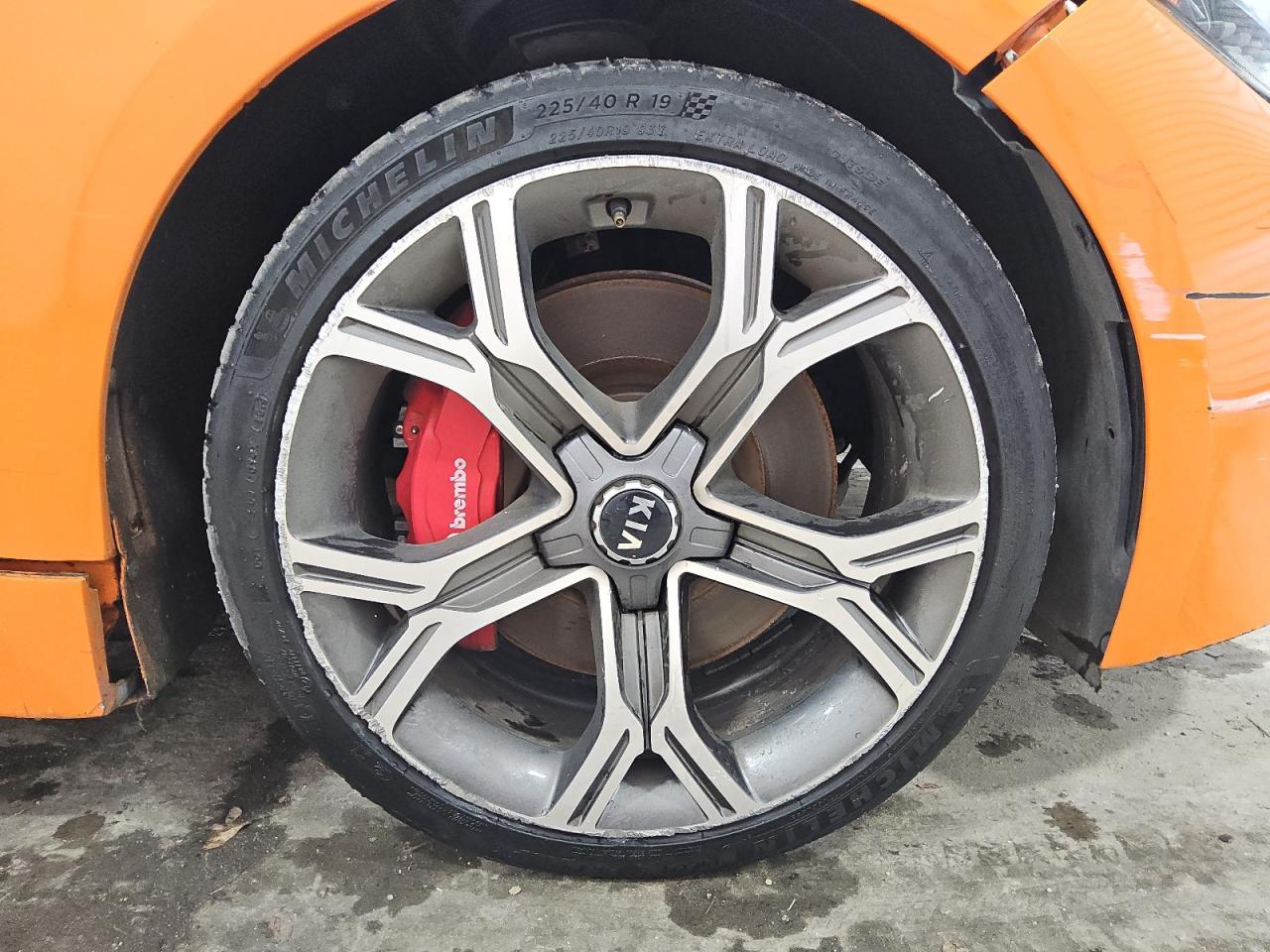 2019 Kia Stinger Gt Orange vin: KNAE35LC4K6069240 Damage: Right Front Wheel, Curb Rash, > 12 Inches