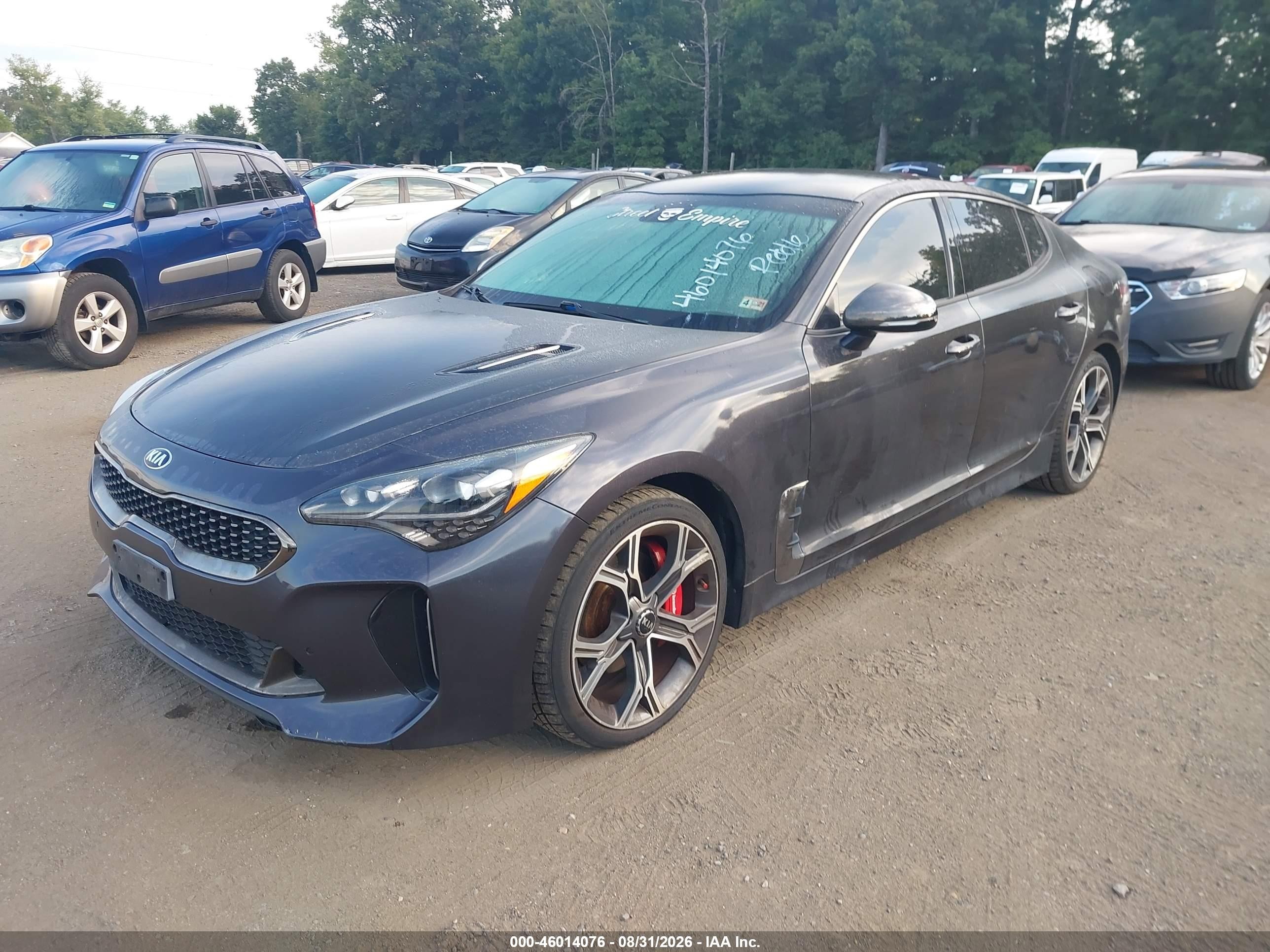 2019 Kia Stinger Gt Gray vin: KNAE35LC5K6046906