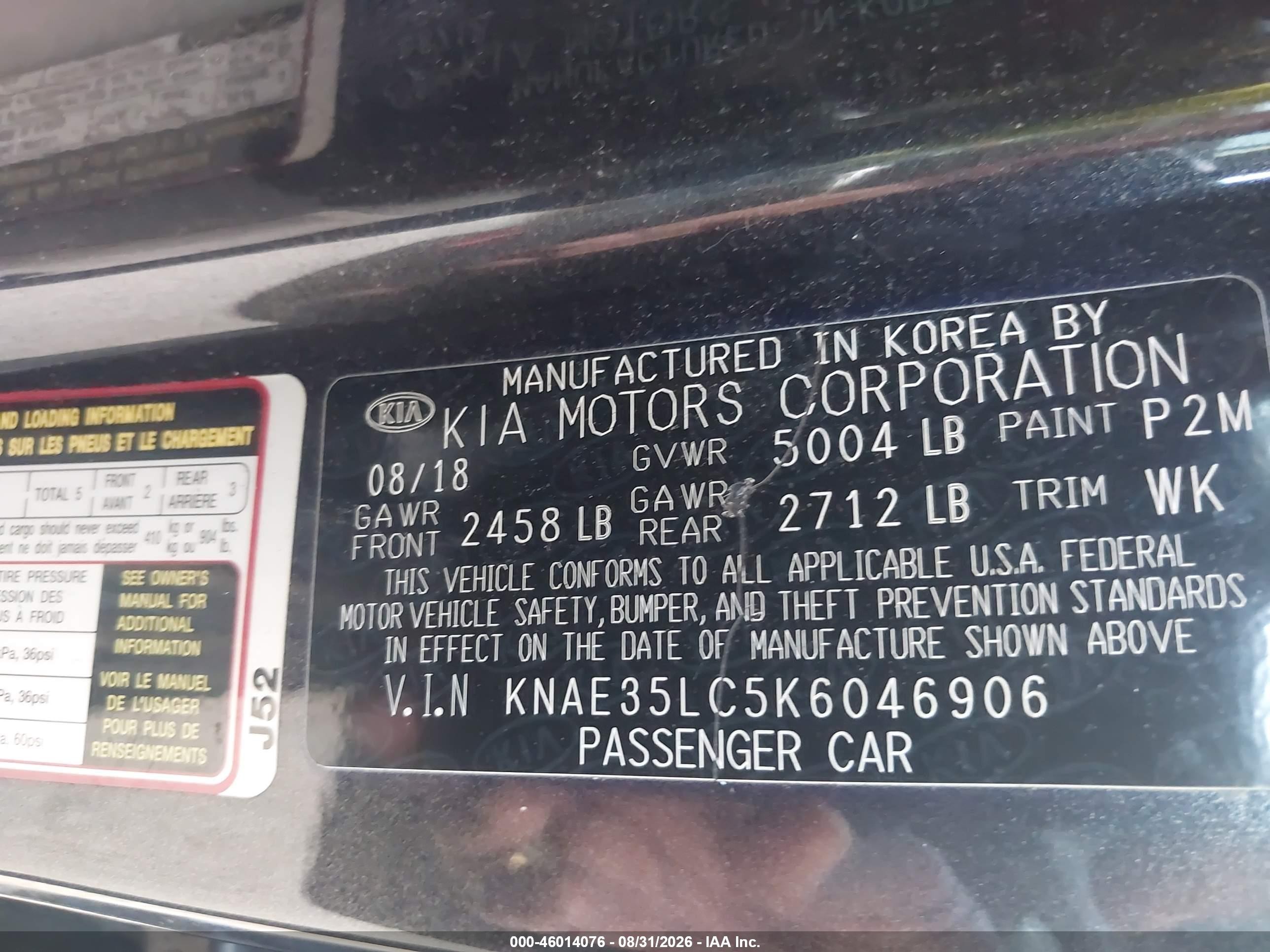2019 Kia Stinger Gt Gray vin: KNAE35LC5K6046906
