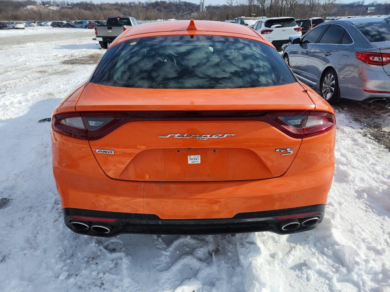 2019 Kia Stinger Gt Orange vin: KNAE35LC6K6070924