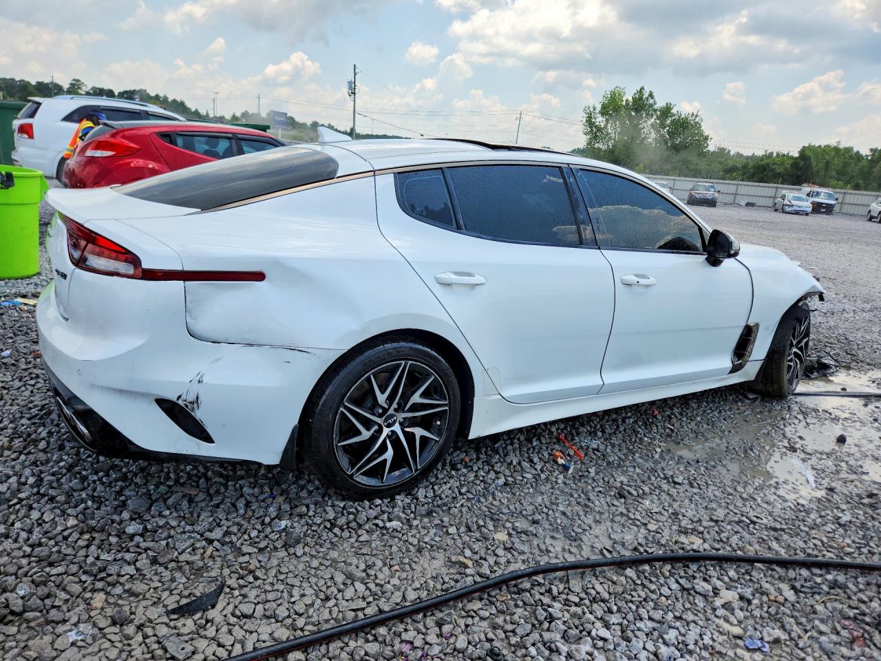 2022 Kia Stinger Gt Line White vin: KNAE35LD1N6114101