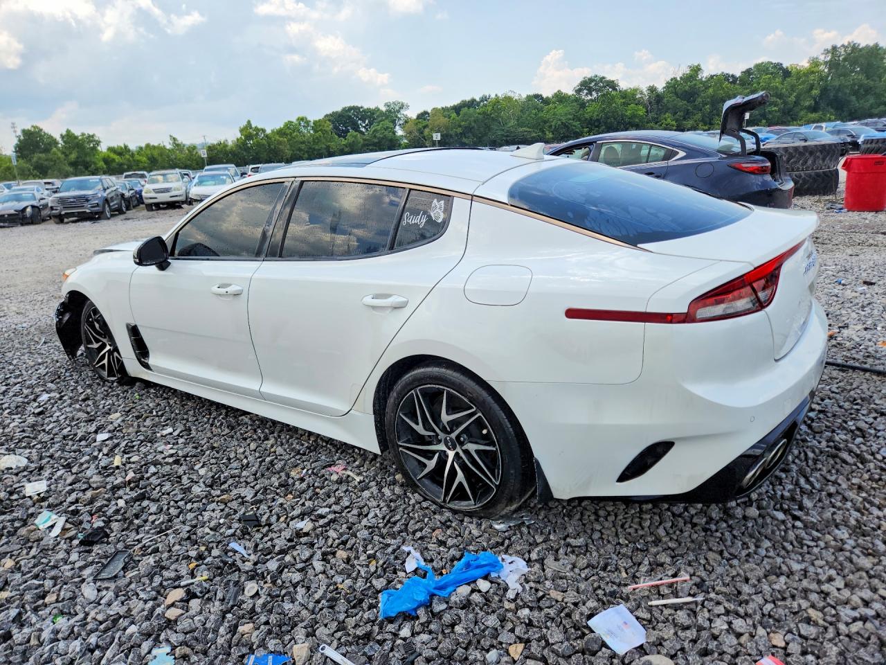 2022 Kia Stinger Gt Line White vin: KNAE35LD1N6114101