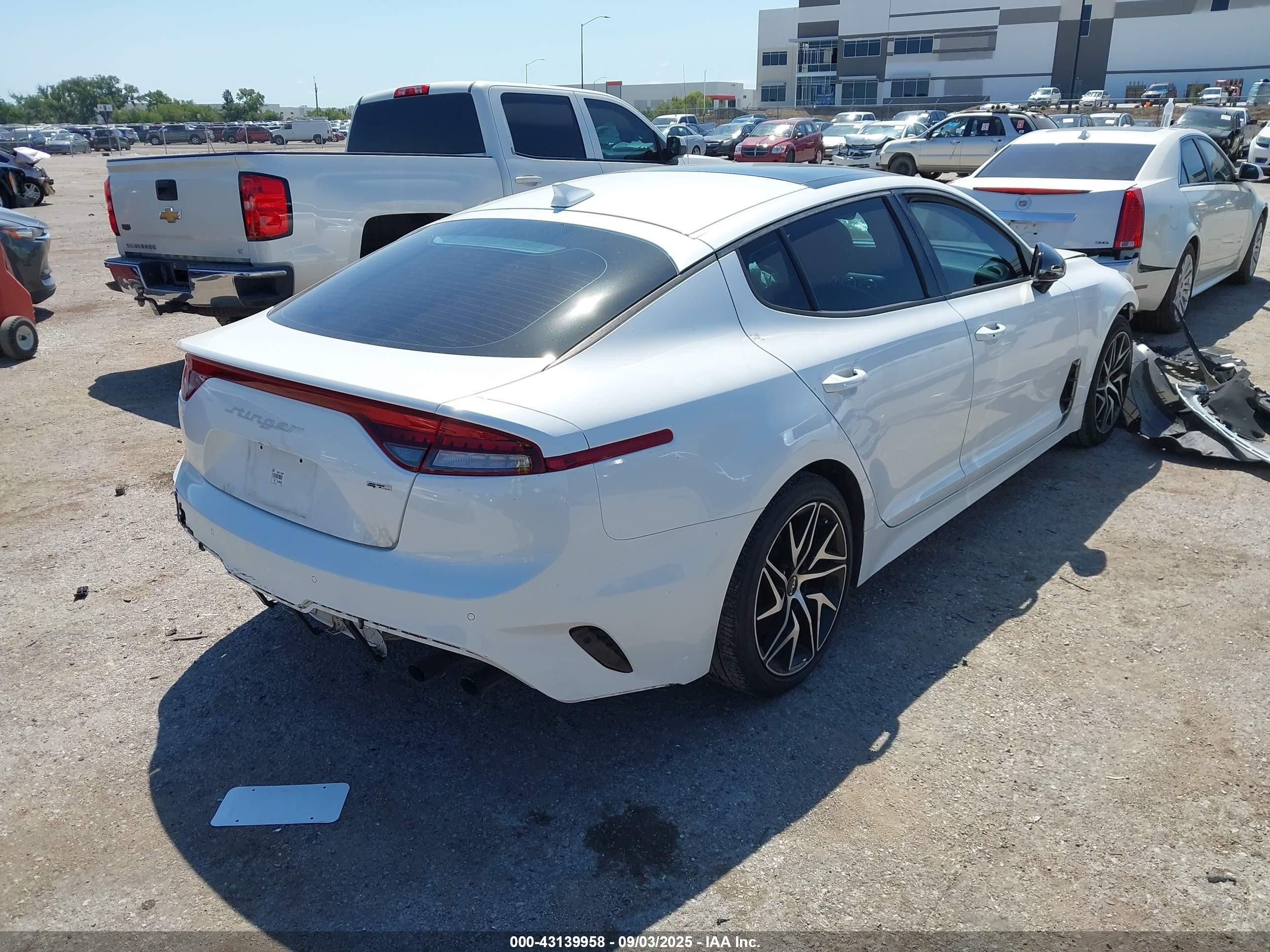 2023 Kia Stinger Gt-line White vin: KNAE35LD6P6131415