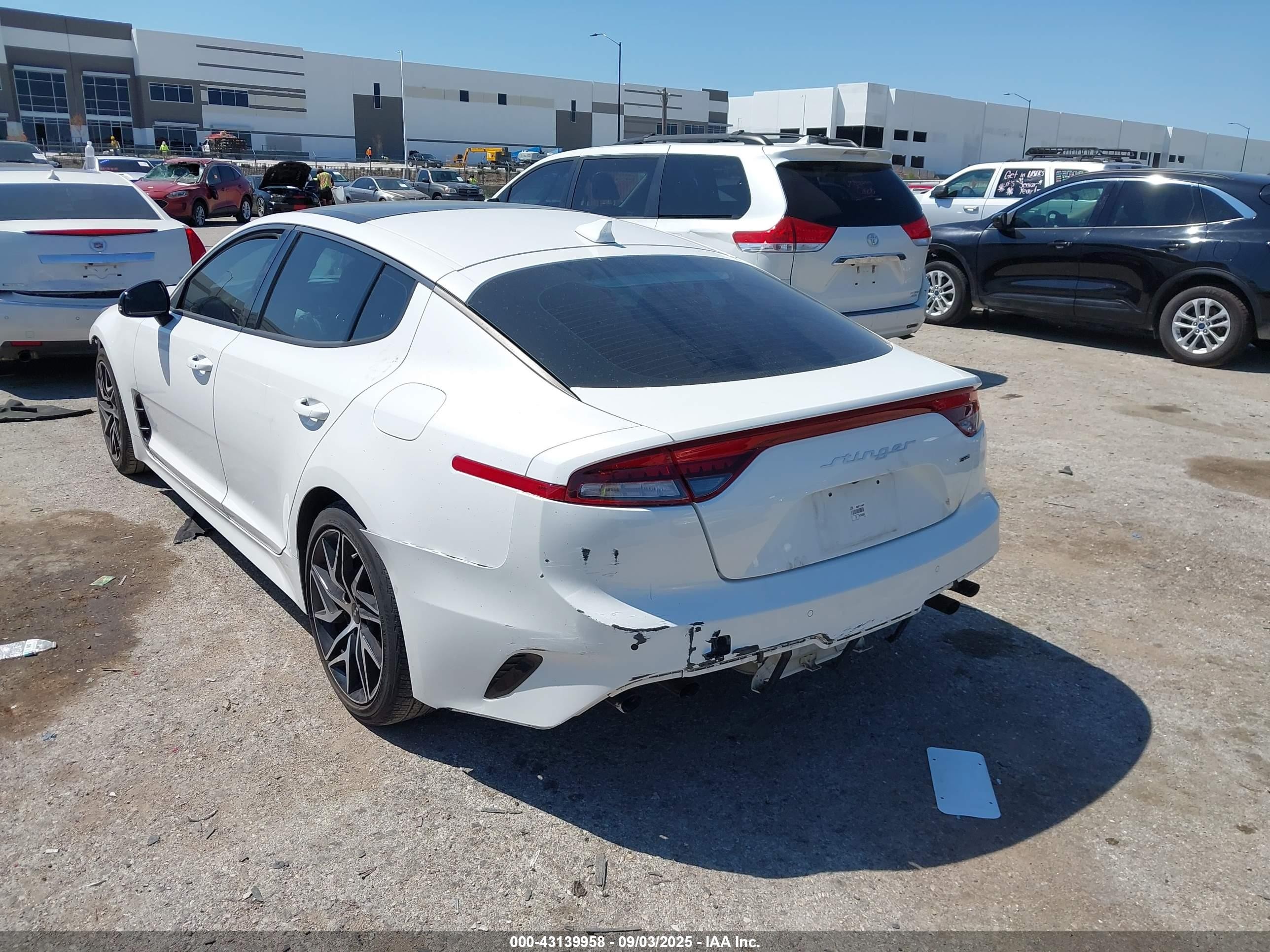 2023 Kia Stinger Gt-line White vin: KNAE35LD6P6131415