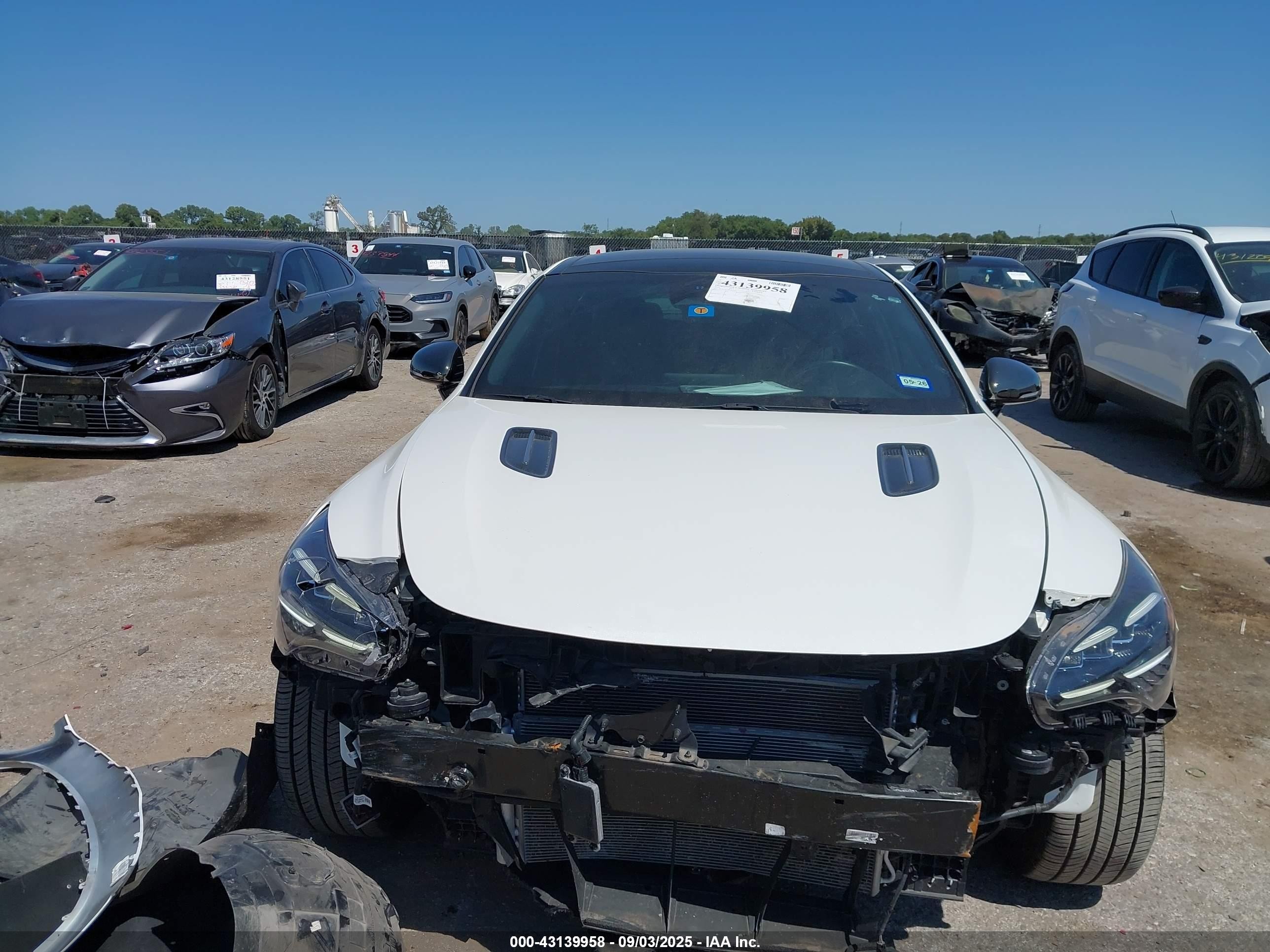 2023 Kia Stinger Gt-line White vin: KNAE35LD6P6131415