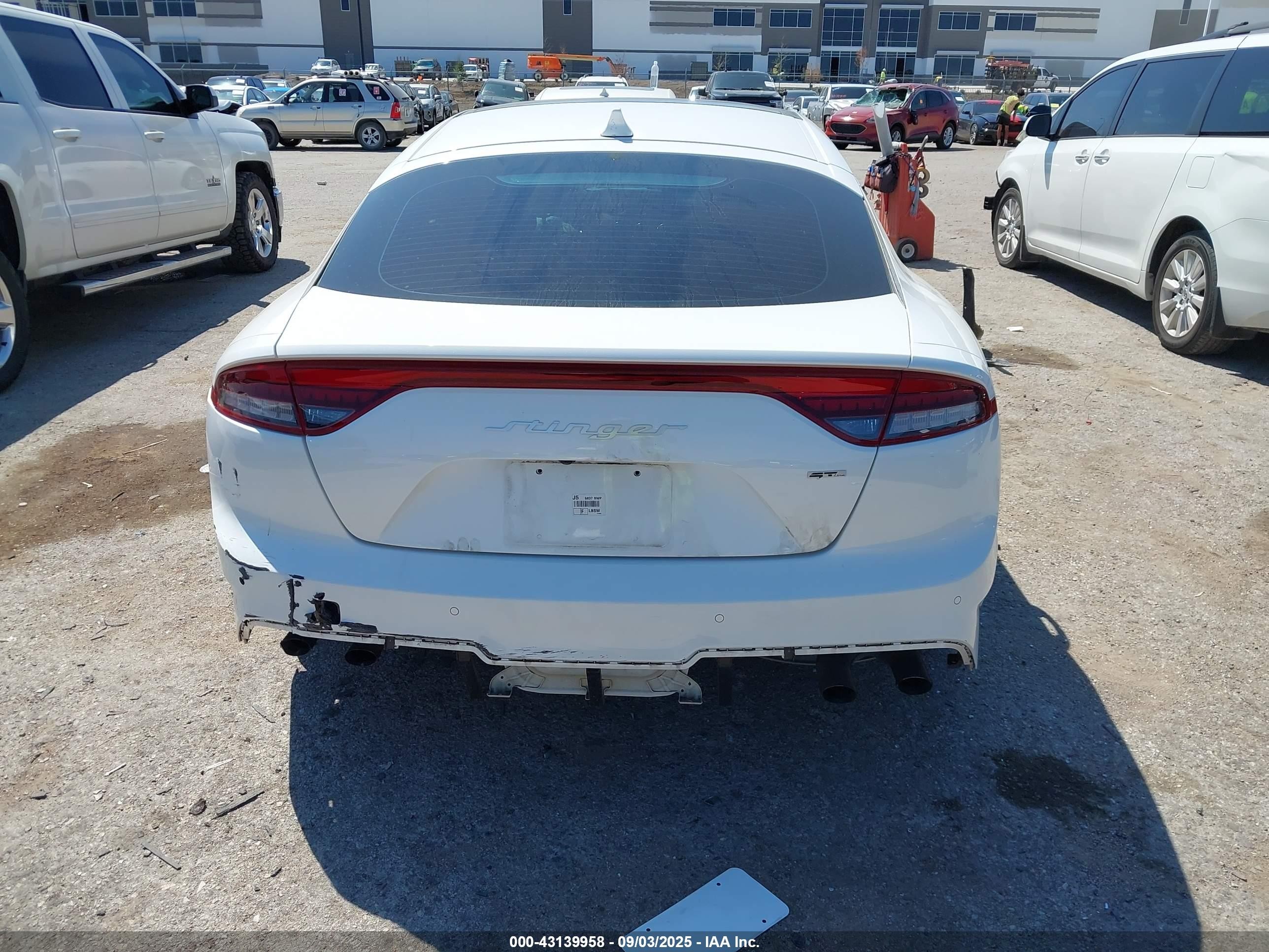 2023 Kia Stinger Gt-line White vin: KNAE35LD6P6131415