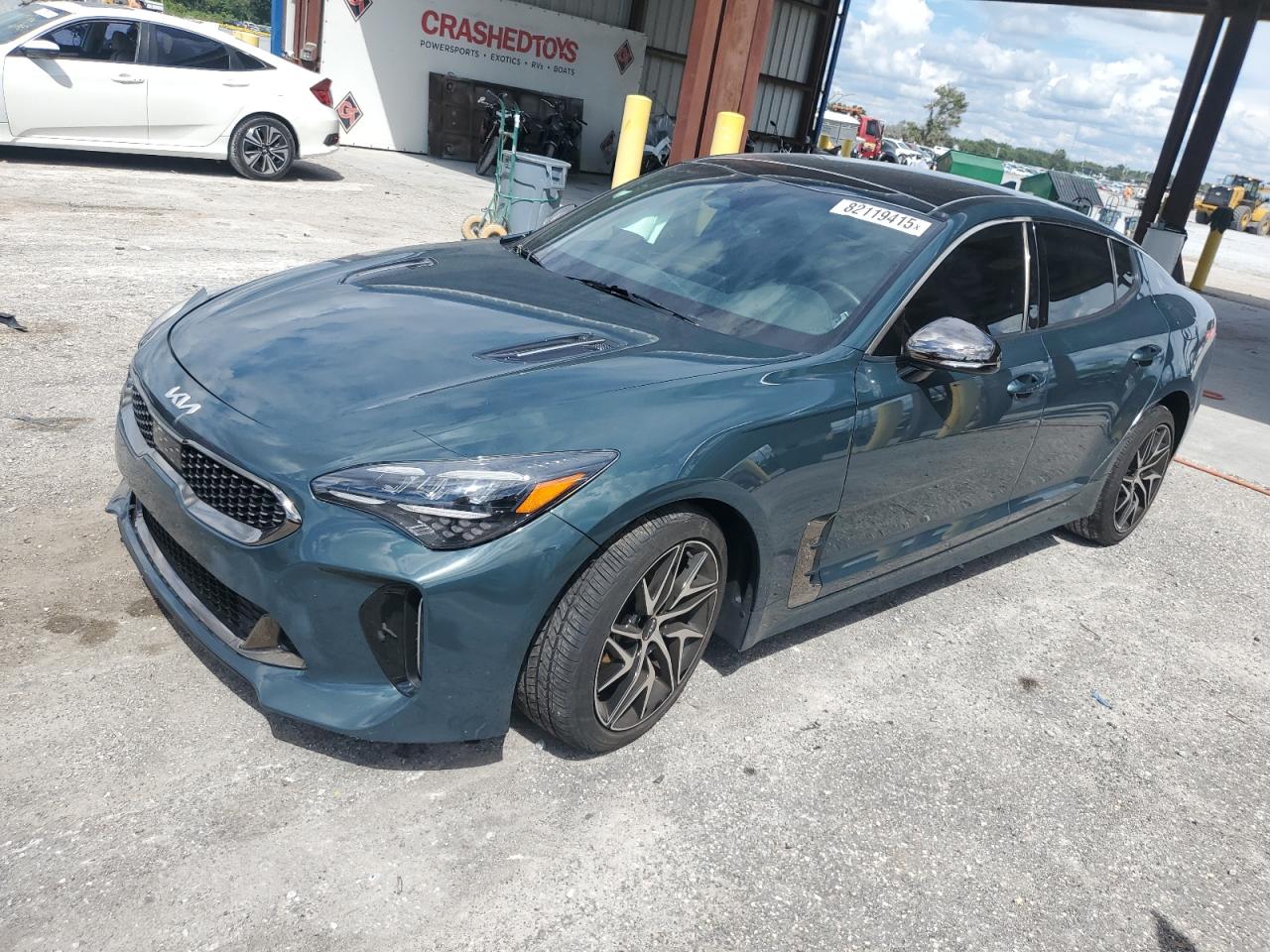 2023 Kia Stinger Gt Line Зеленый vin: KNAE35LD6P6133472