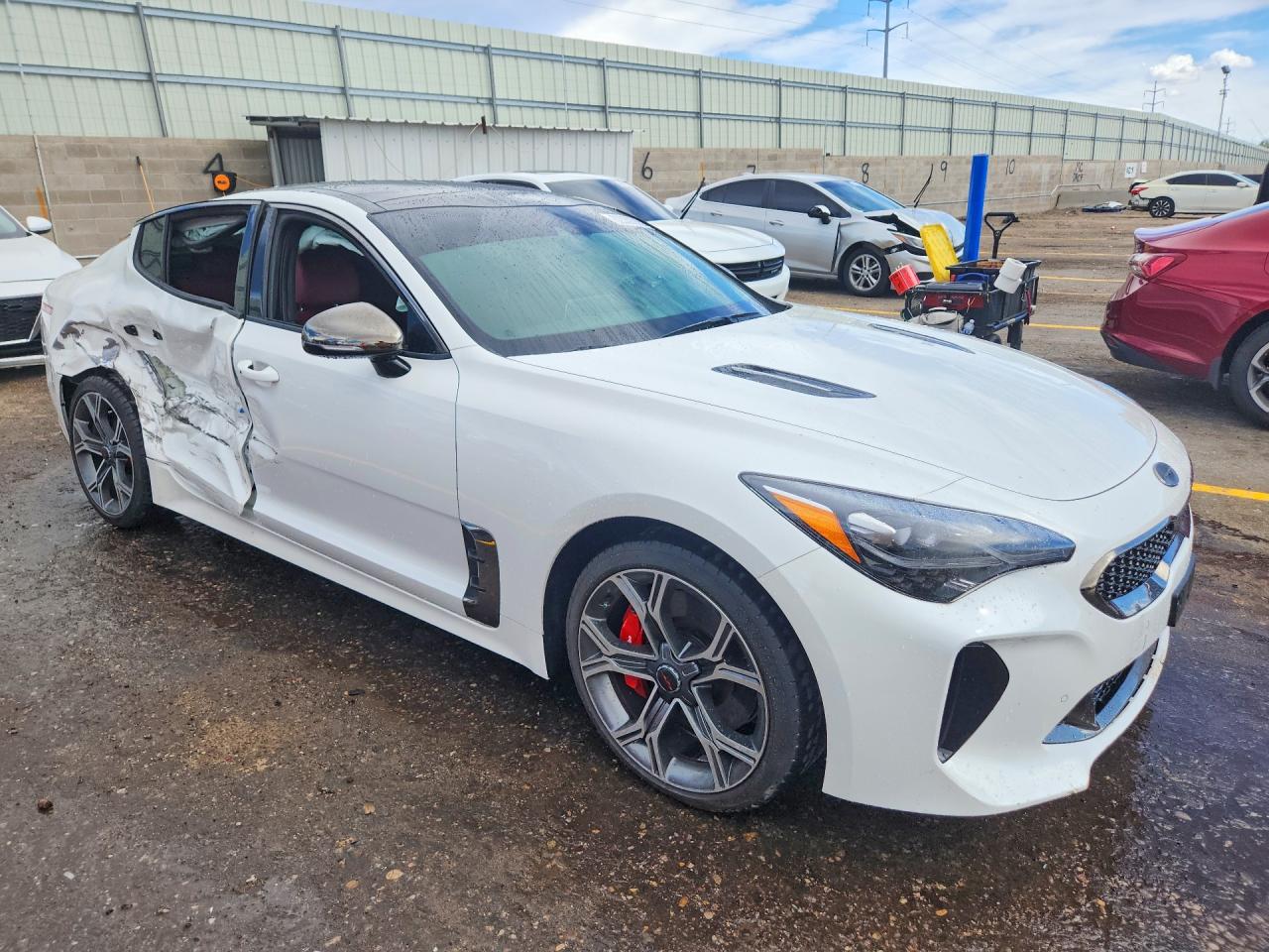 2020 Kia Stinger Gt1 White vin: KNAE45LC0L6072599