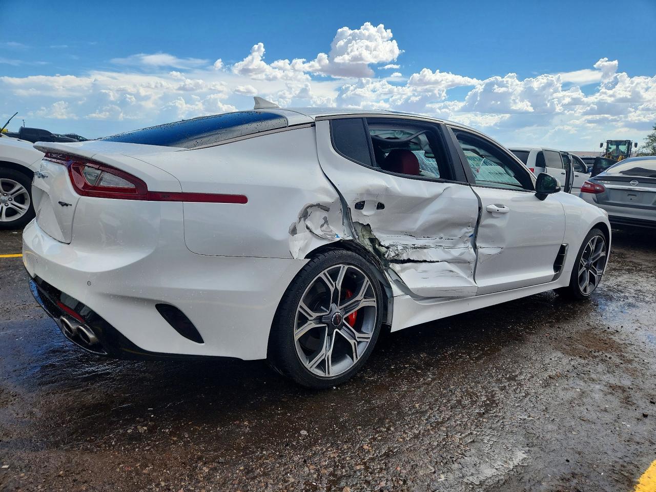2020 Kia Stinger Gt1 White vin: KNAE45LC0L6072599