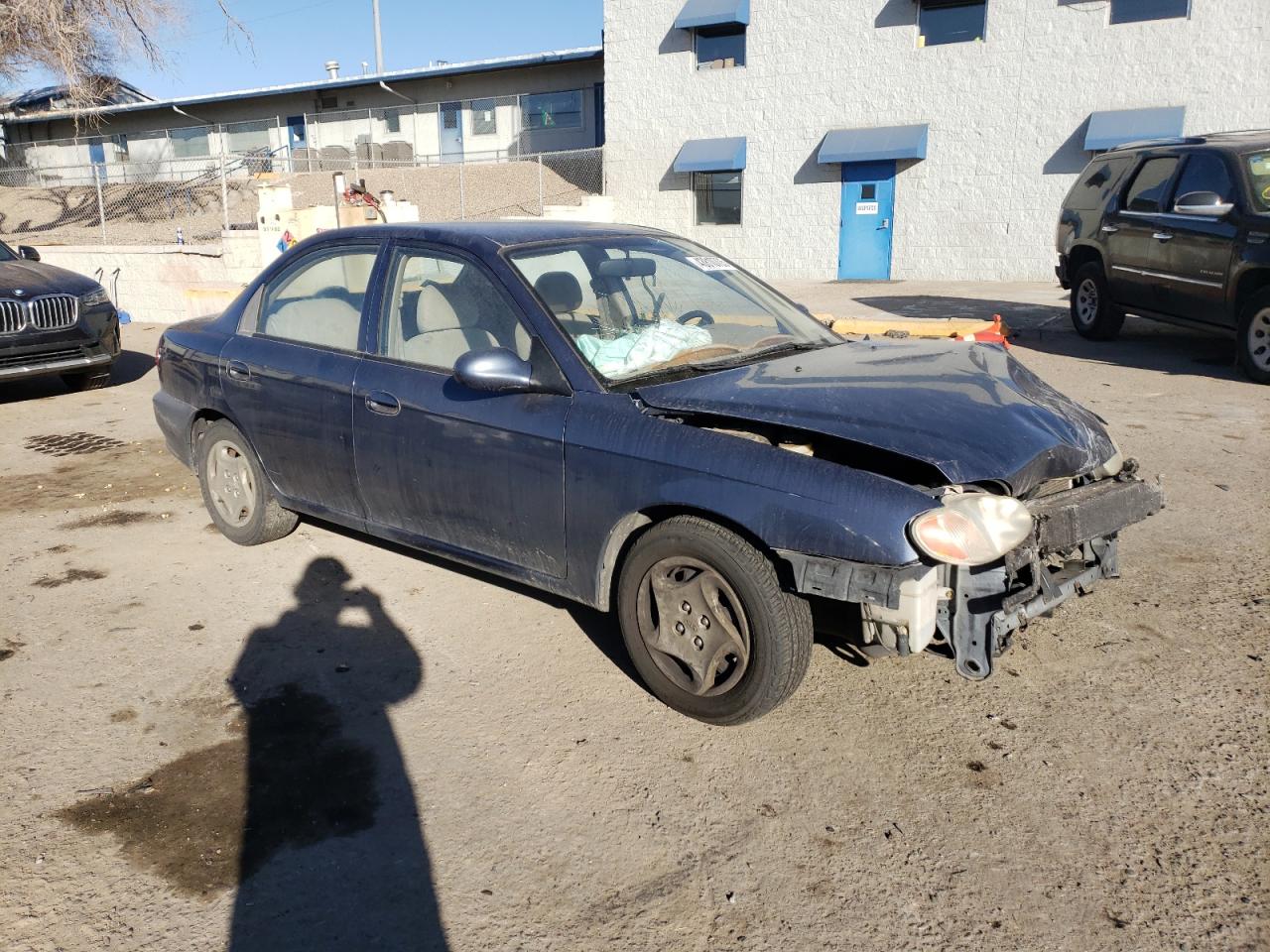 2001 Kia Sephia Base Blue vin: KNAFB121315061229