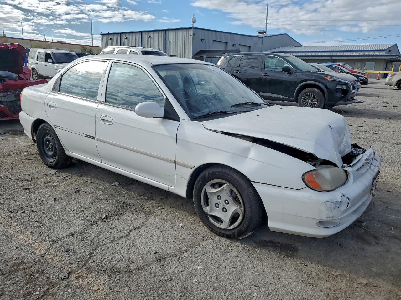 2001 Kia Sephia Base White vin: KNAFB121415011830